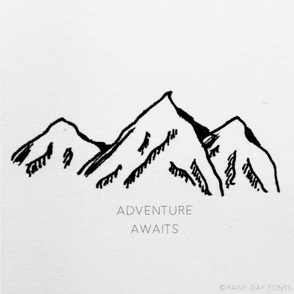 960x960 Design: Adventure Awaits. Rainy Day Fonts