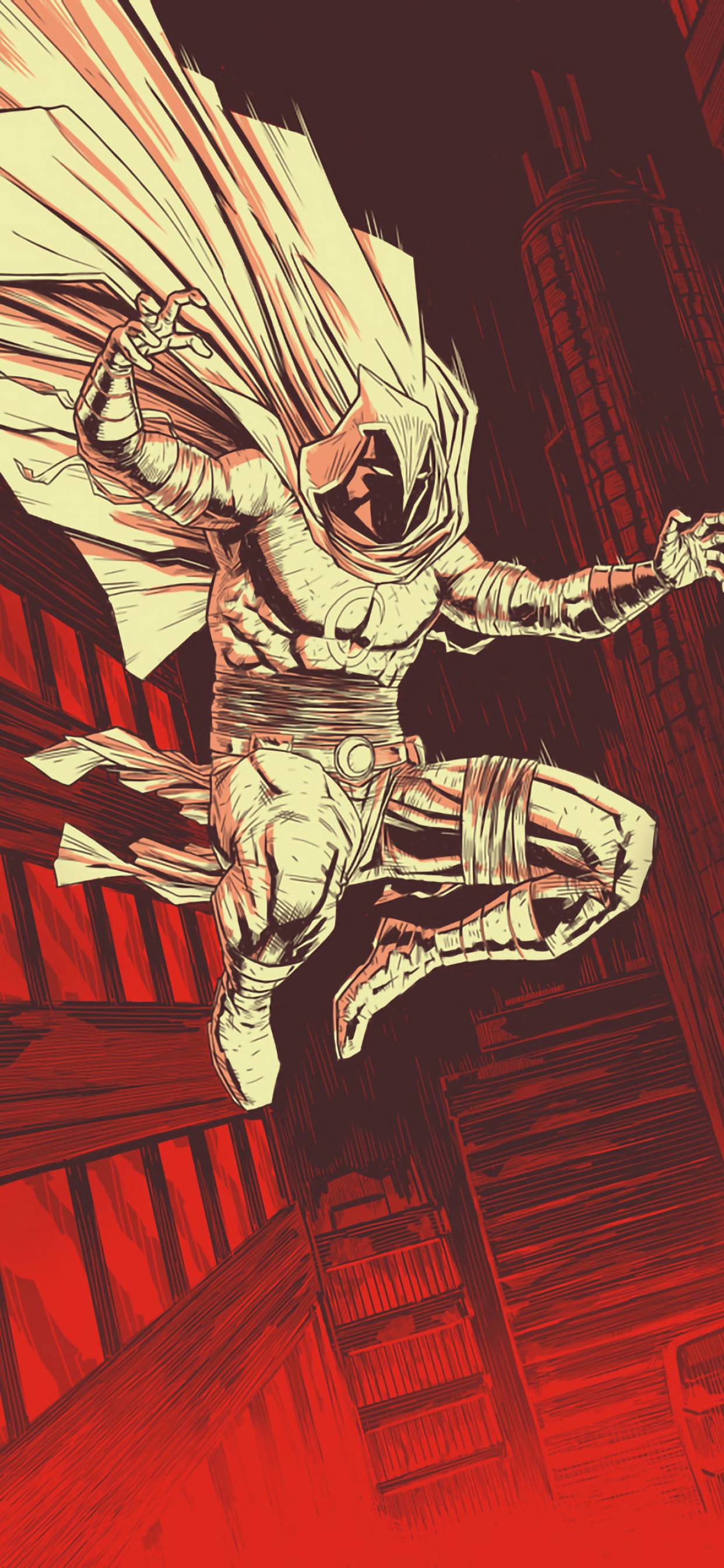 1242x2688 Moon Knight Marvel Comic Art iPhone XS MAX Wallpaper, HD Artist 4K Wallpaper, Image, Photo and Background