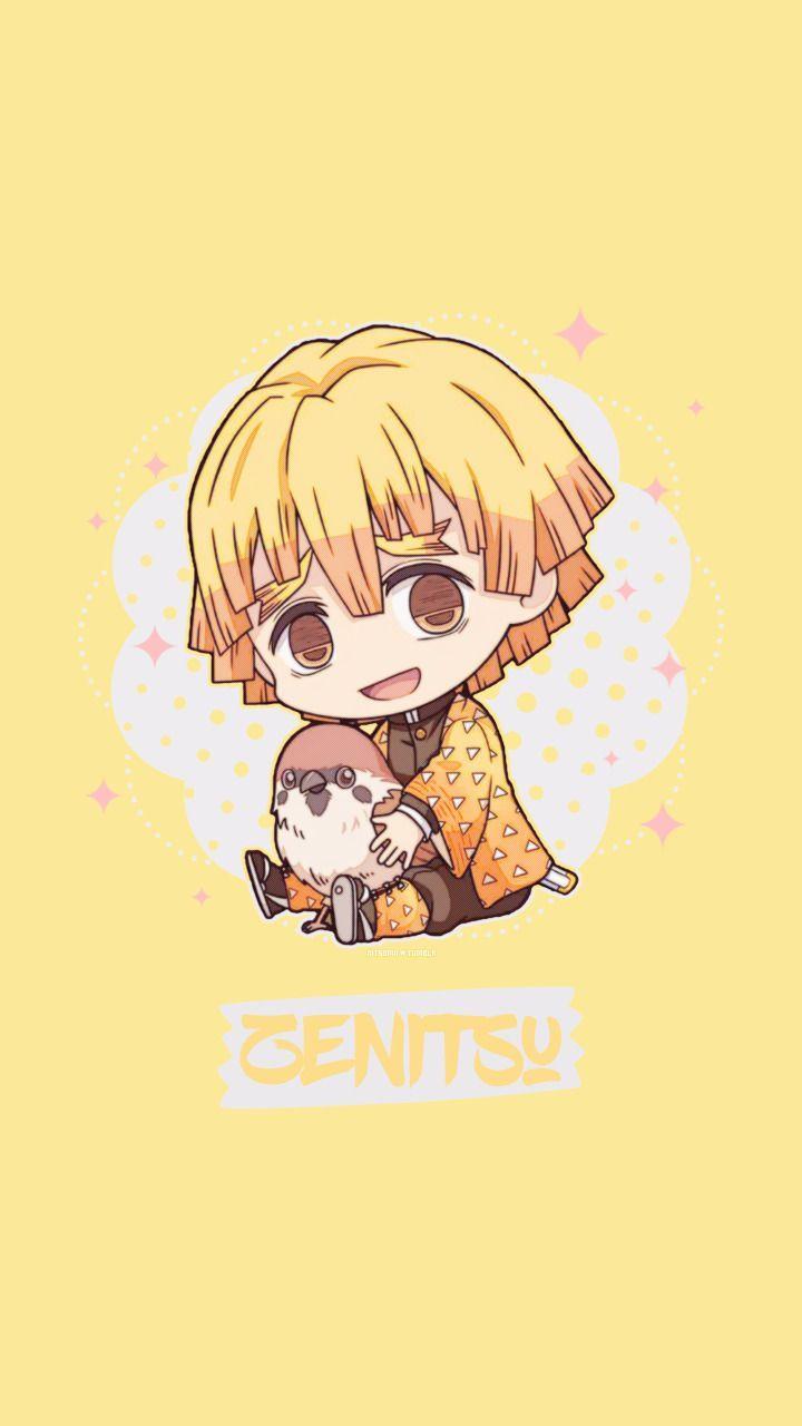 720x1280 Zenitsu Chibi HD Wallpaper