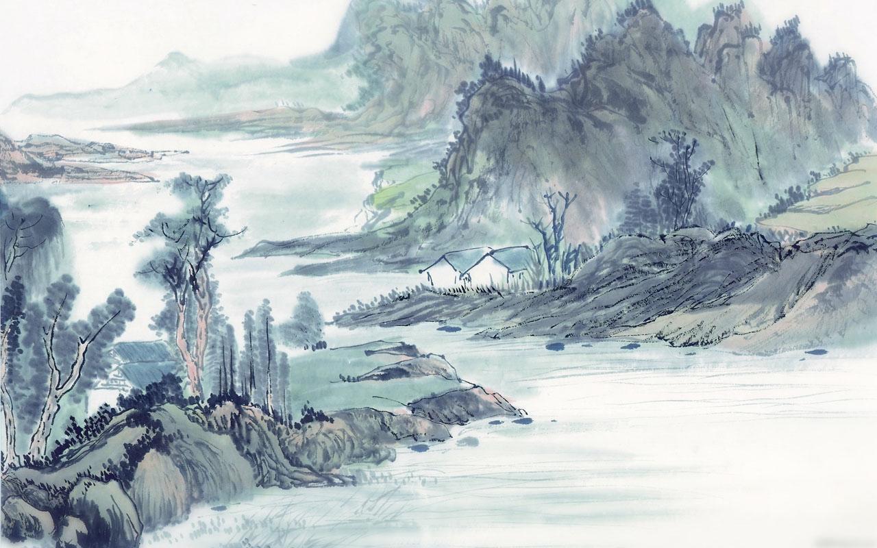 1280x800 Ink Painting Wallpaper