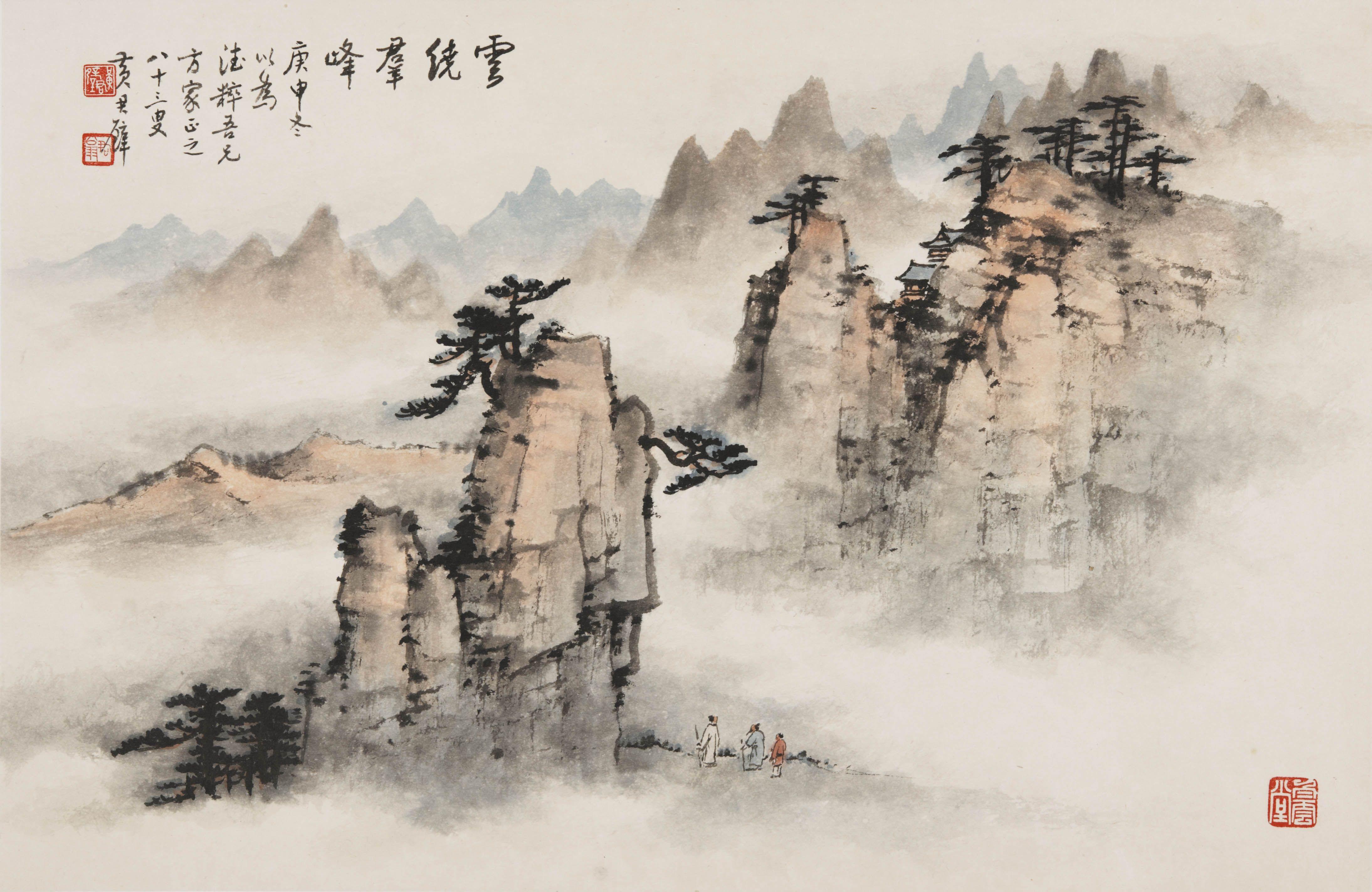 chinese landscape painting wallpaper