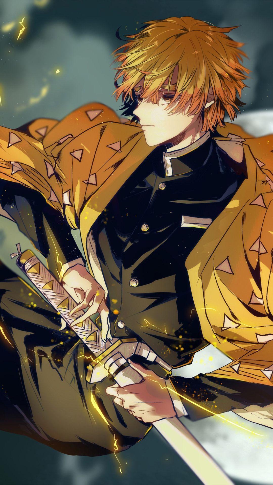 1080x1920 Zenitsu Wallpaper Phone 4k /zenitsu Wallpaper Phone 4k. Fantasy Art Warrior, Anime Demon, Slayer Anime