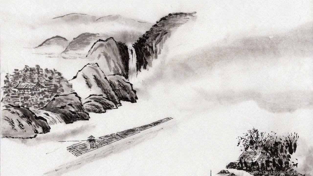 1280x720 Chinese Ink Landscape Paintings － Paintings Wallpaper Free. Desktop Background