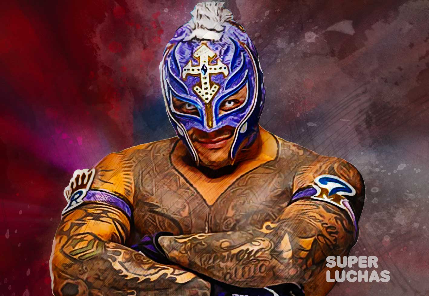 1418x980 Why Does The El Luchador, Rey Mysterio wear face mask to the WWE ring