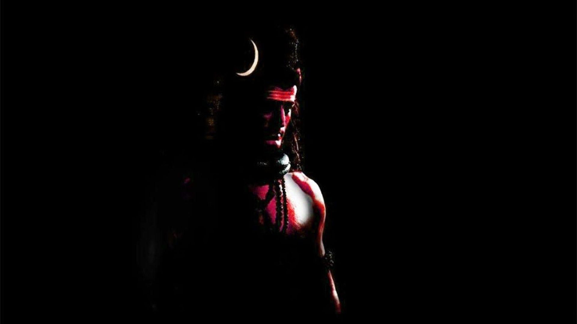 1920x1080 Lord Shiva With Dark Black Background HD Mahadev Wallpaper