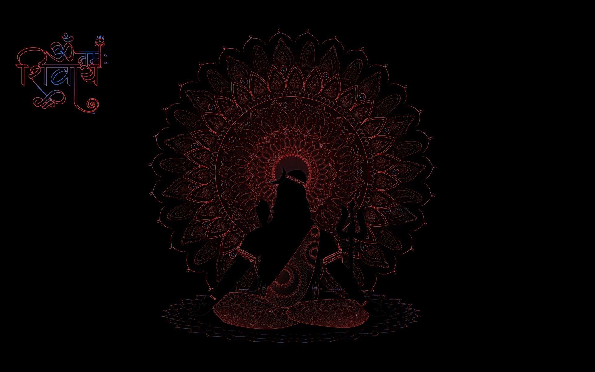 1920x1200 Black Background Black Shiva Wallpaper HD