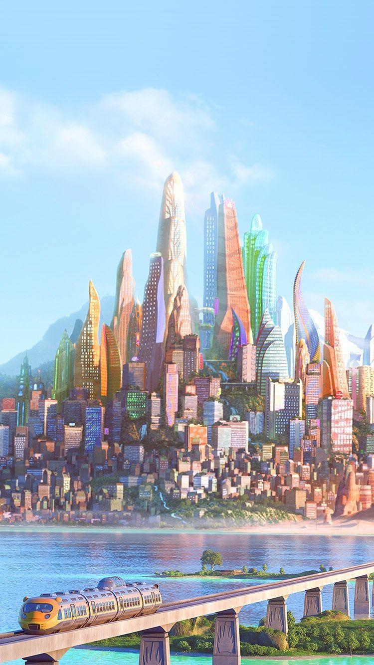 750x1334 Zootopia City Wallpaper Magical Disney Wallpaper For Your Phone. Tech Photo 14