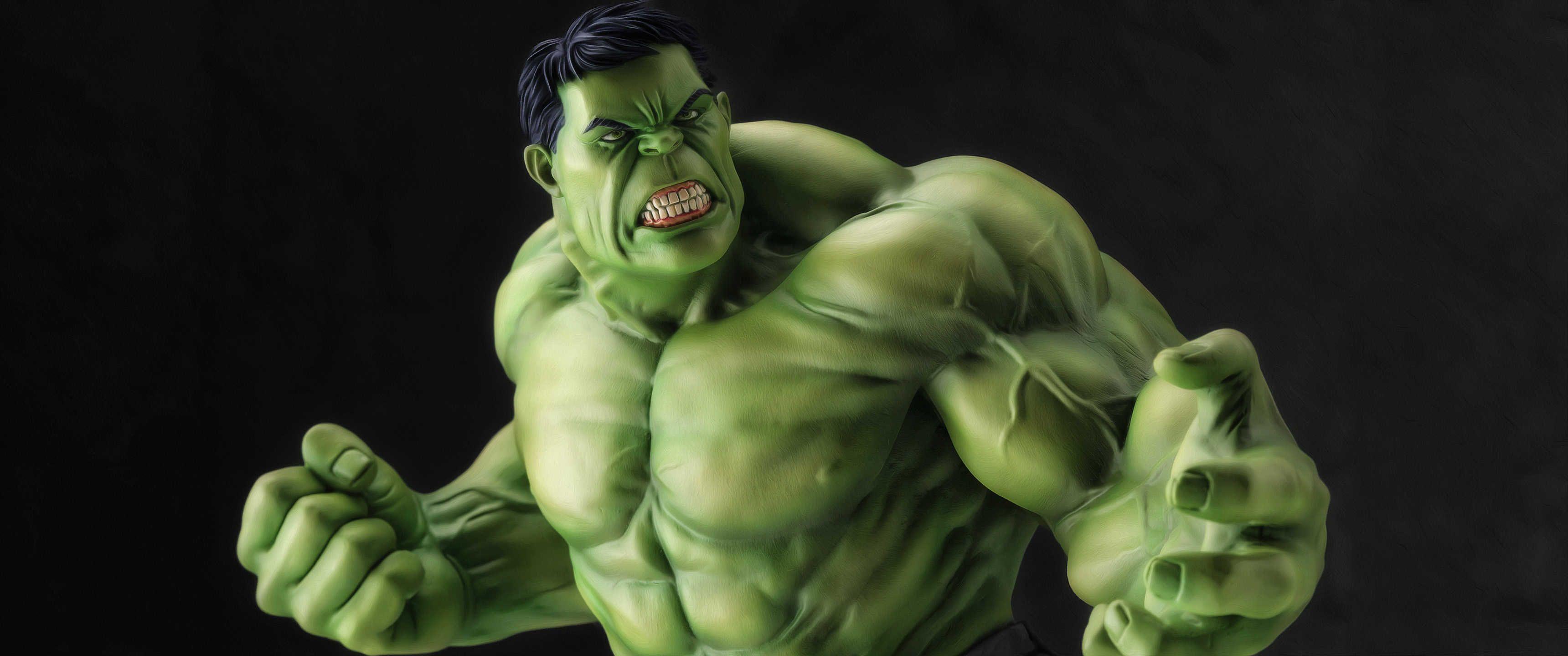 3440x1440 The great Hulk. Statue, Hulk avengers, Hulk