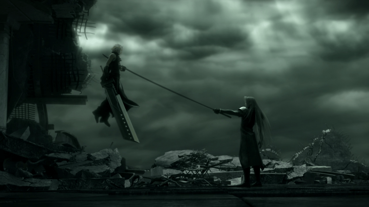 1280x720 Final Fantasy Vii Advent Children Complete Wallpaper Fantasy Vii Cloud Vs Sephiroth HD Wallpaper