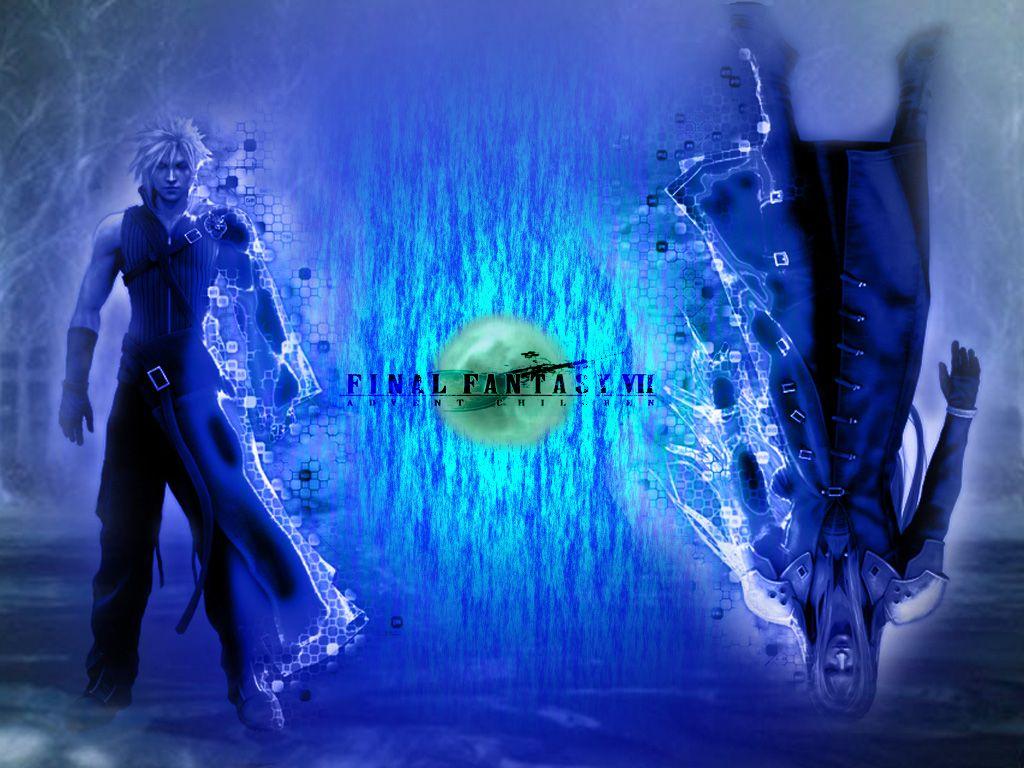 1024x768 Final Fantasy VII: Advent Children Wallpaper: sephiroth, cloud