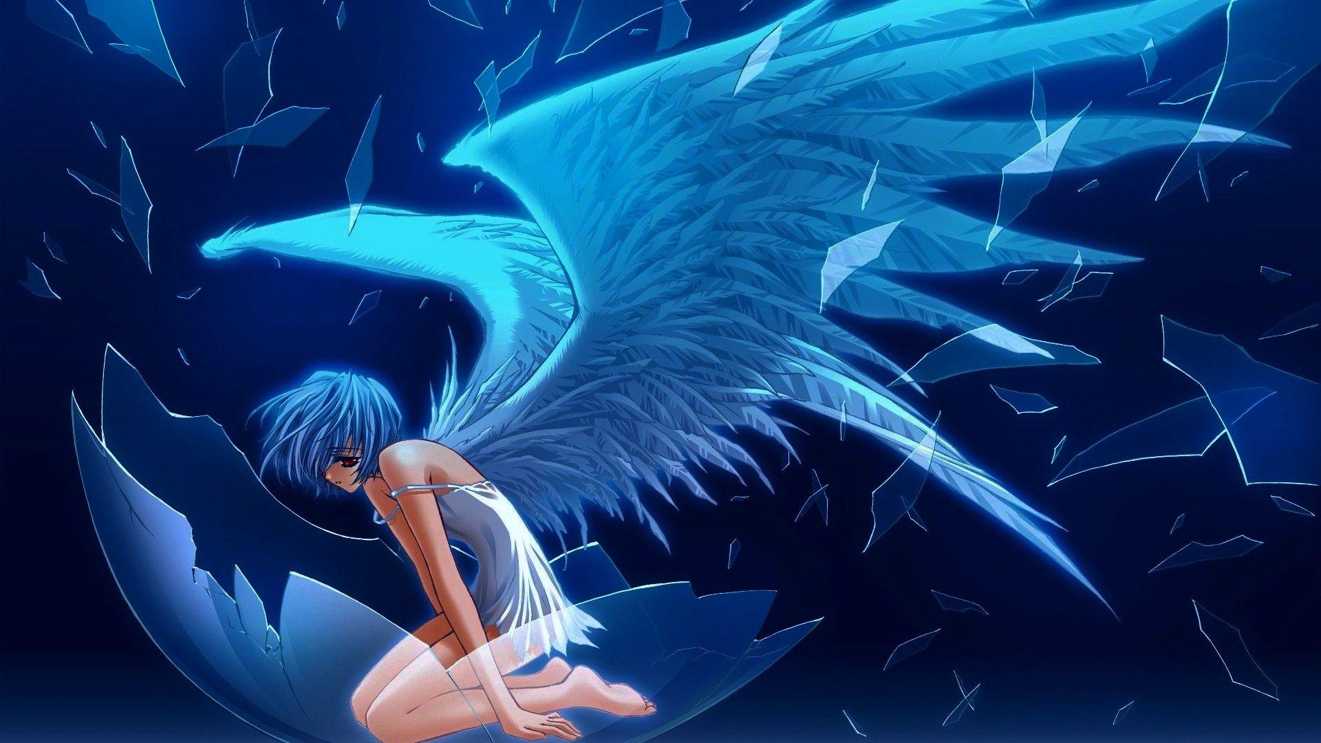 1920x1080 Blue Anime Wallpaper