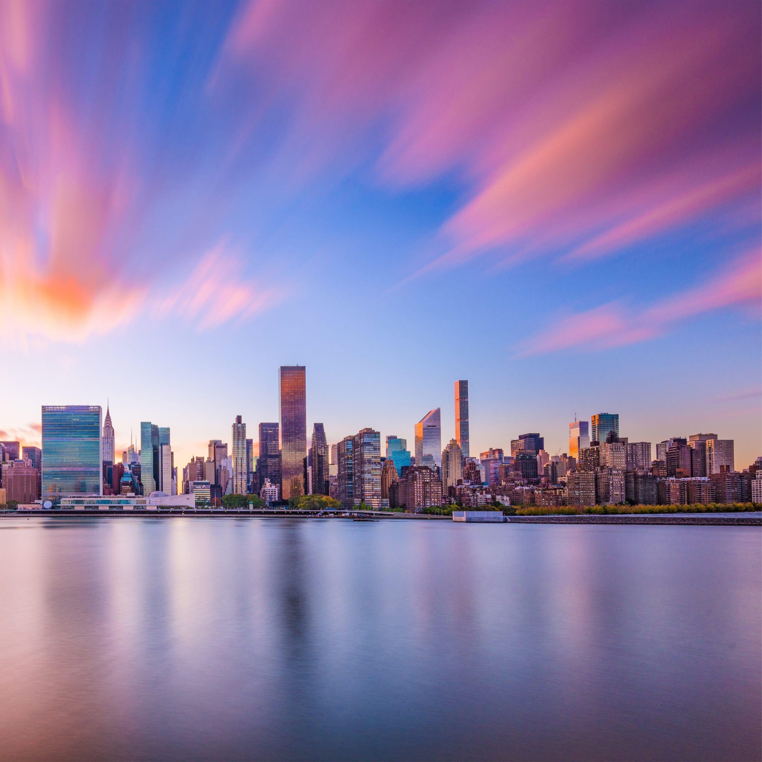 3208x3208 City Beside Water iPad Wallpaper iPad Wallpaper 4k iPad Wallpaper 5k free download iPad Pro, iPad Mini, iPad Air, iOS, iPadOS, Parallax, iPad retina Wallpaper