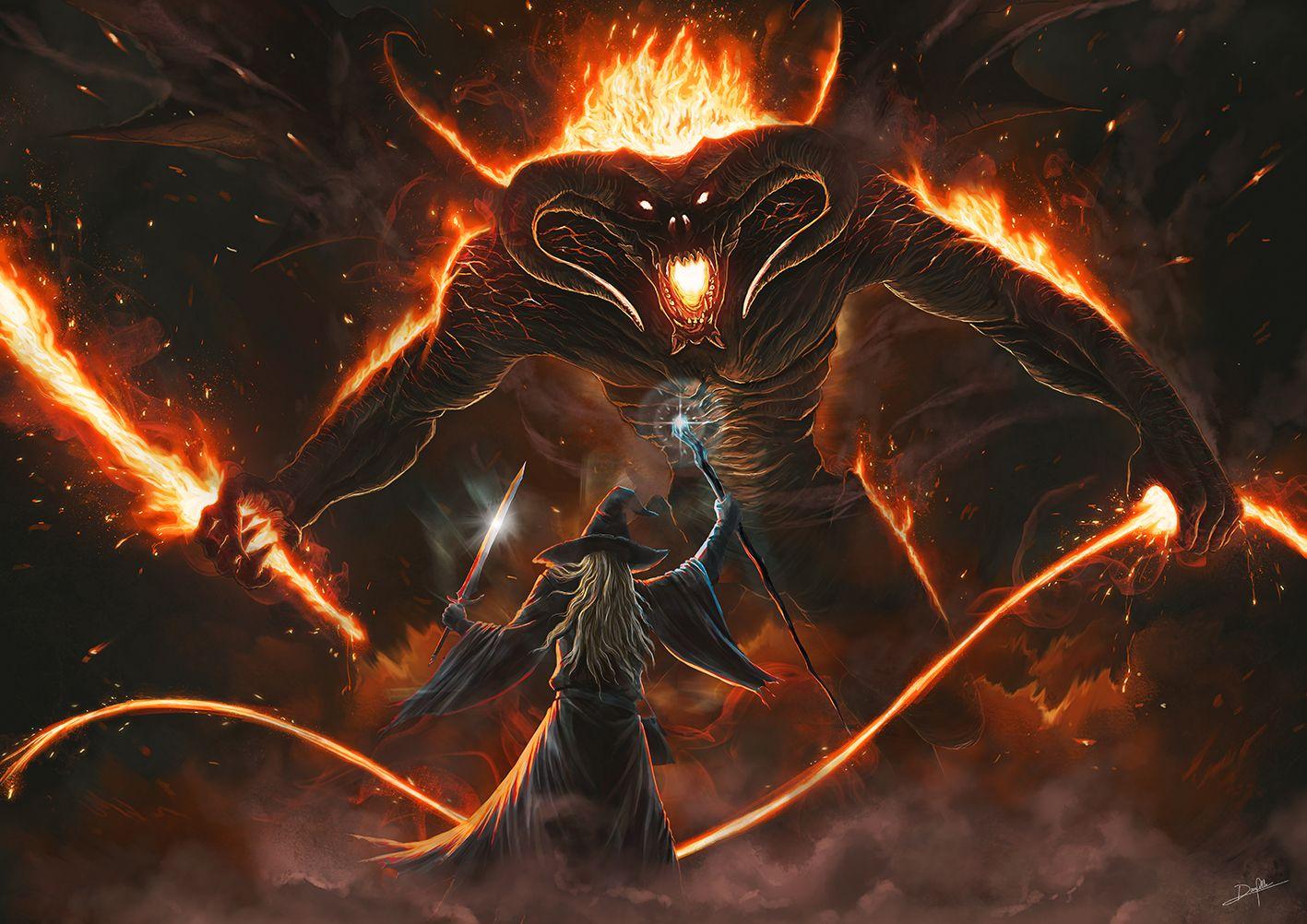 1417x1002 Free download Balrog [1417x1002] for your Desktop, Mobile & Tablet. Explore Balrog Wallpaper. Gandalf Wallpaper, Gandalf vs Balrog Wallpaper