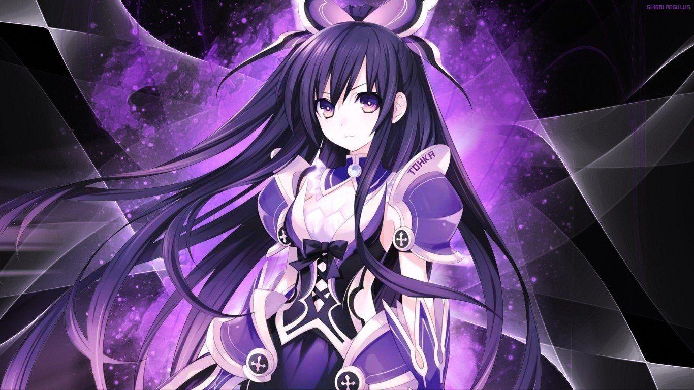 1366x768 Purple Anime Wallpaper 1080p