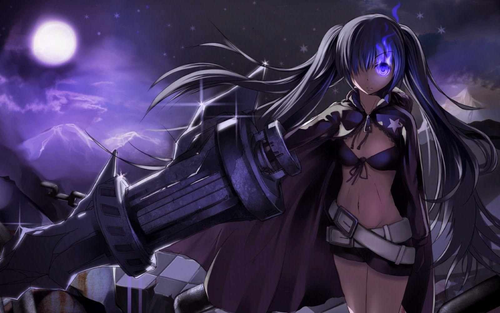 1600x1000 Purple And Black Anime Girl HD Wallpaper