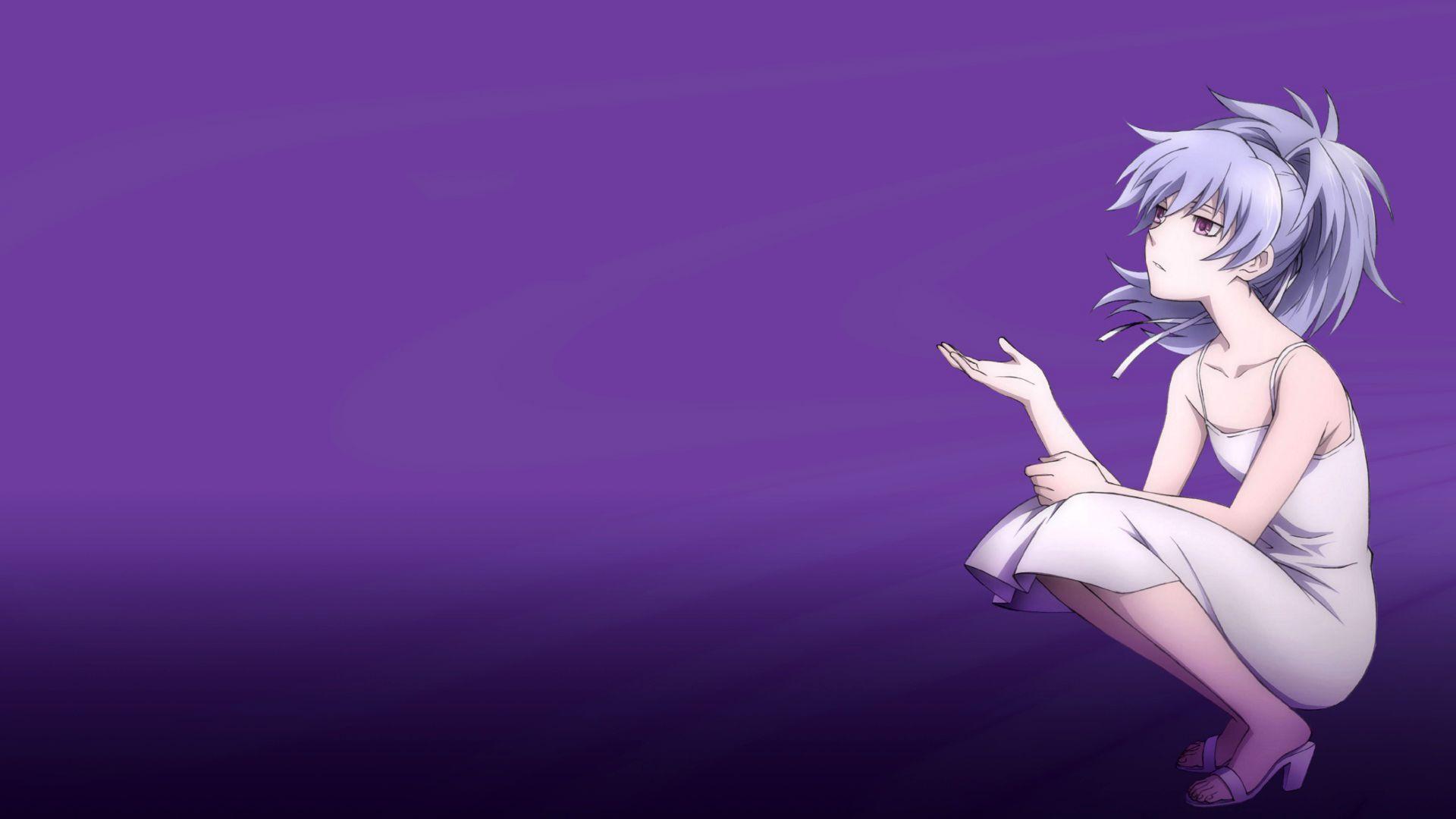 1920x1080 Anime Darker Than Black Dress Pretty Purple Eyes White Hair Woman Yin Darker Than Black Wallpaper:1920x1080