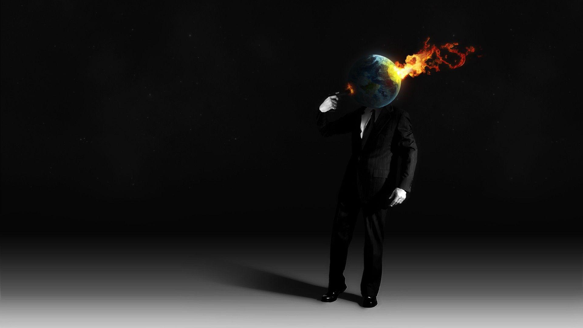 1920x1080 Download desktop wallpaper Shot in the head, 3D Wallpaper