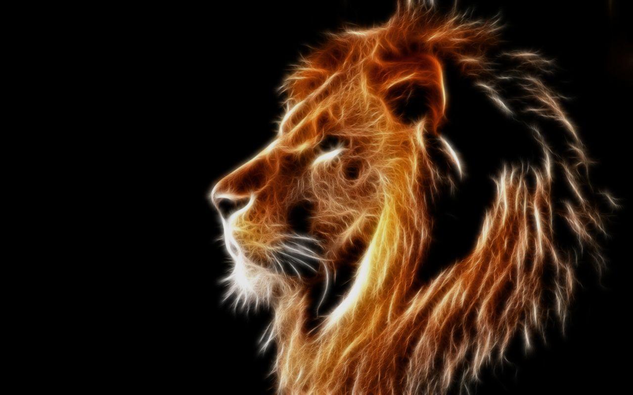 1280x800 Dark Lion Wallpaper