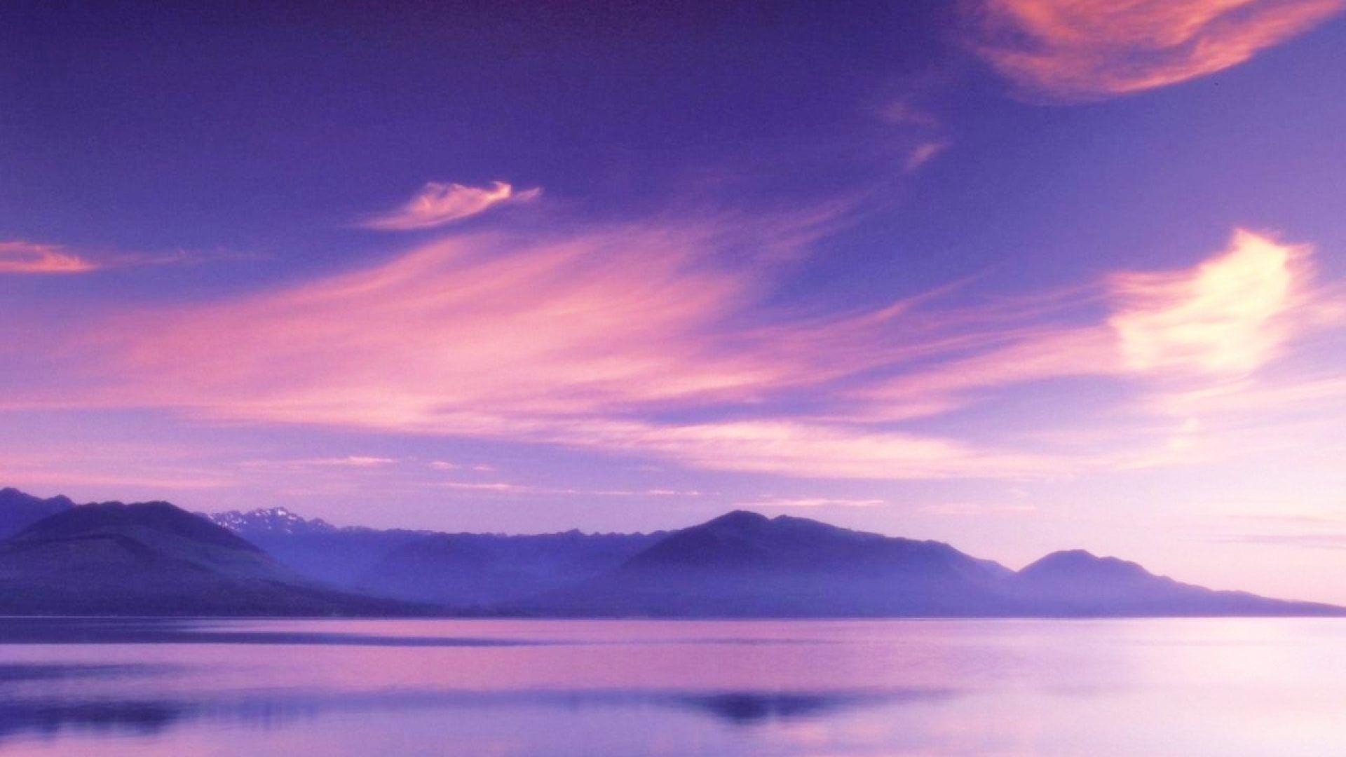 1920x1080 Purple Sunset Wallpaper