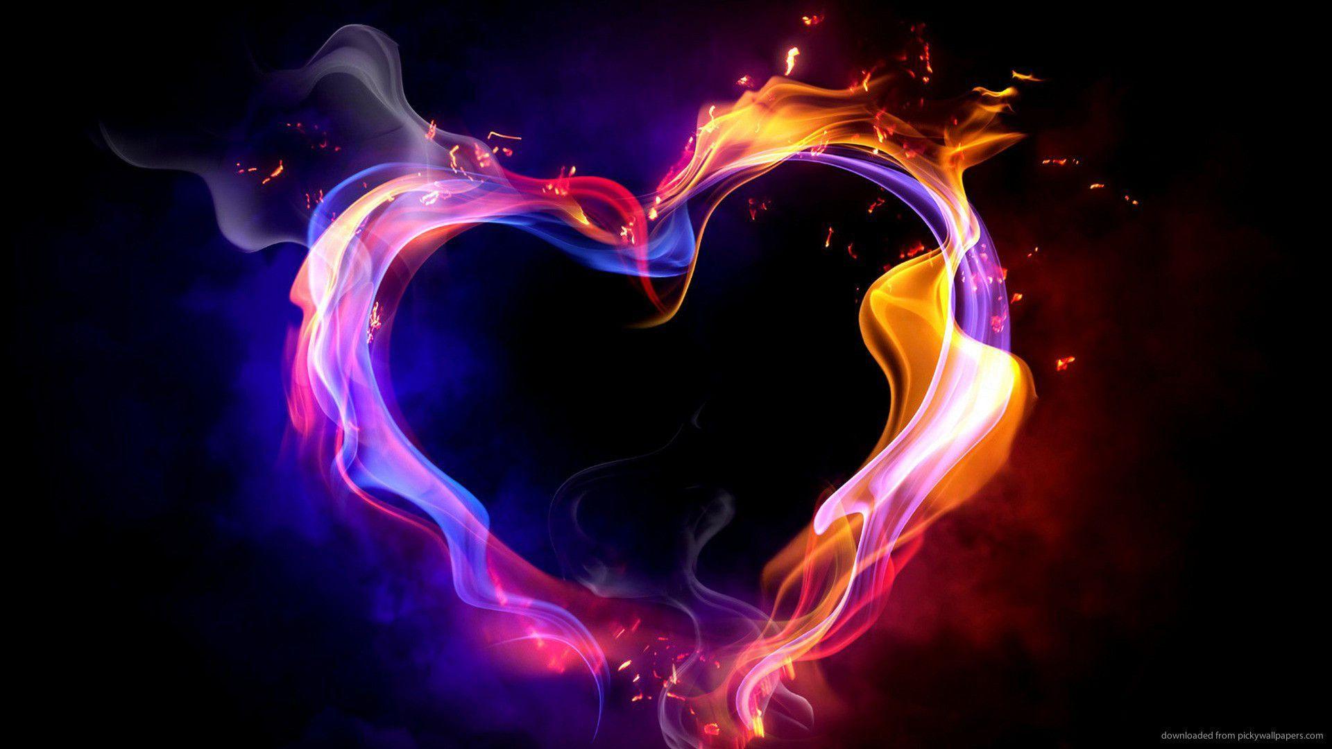 1920x1080 Rainbow Heart Wallpaper