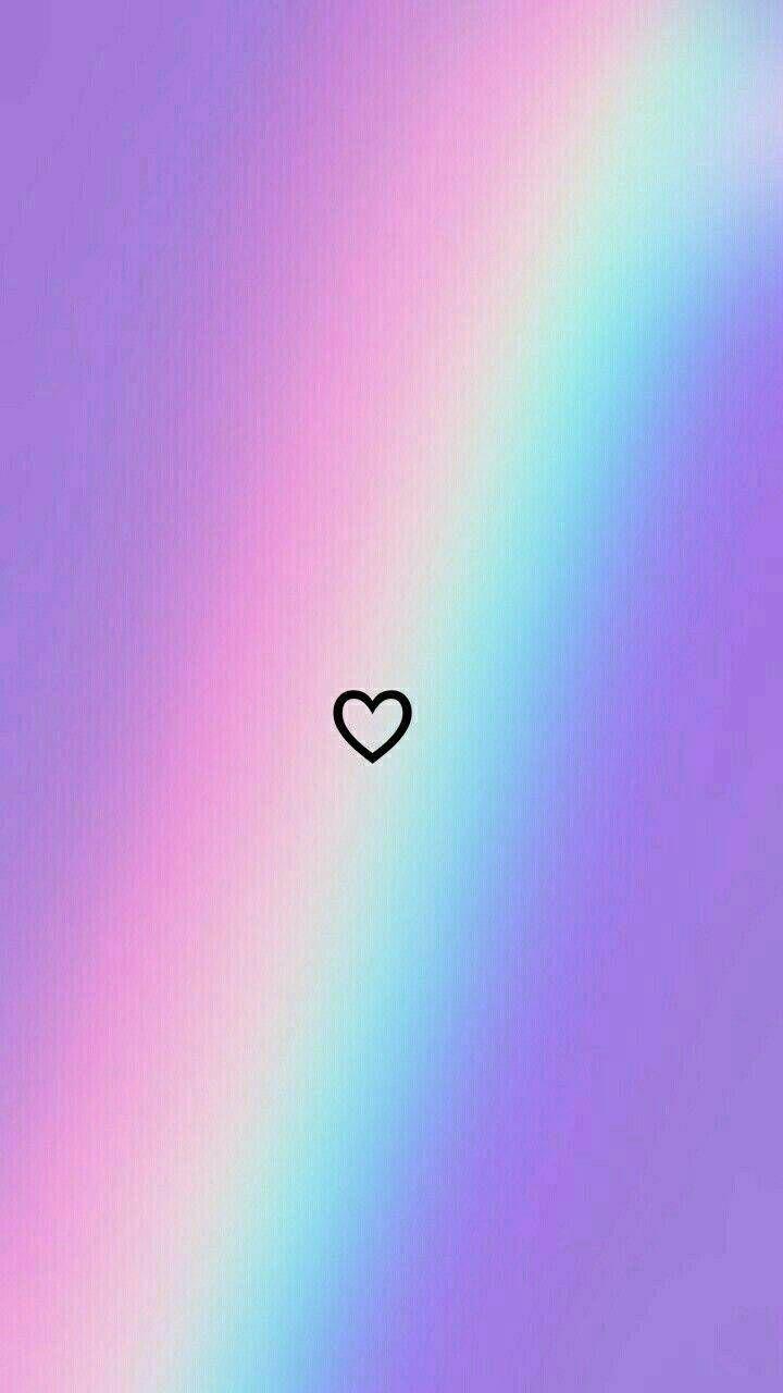 720x1280 Rainbow Heart Wallpaper