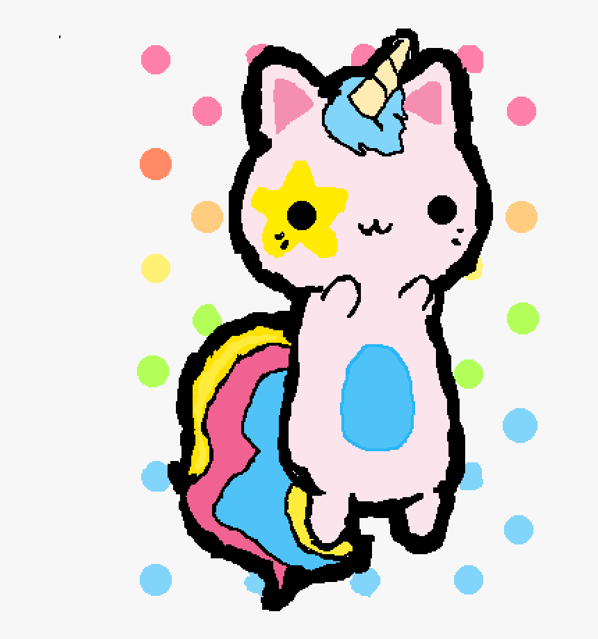 860x919 Transparent Lisa Frank Png Kawaii Unicorn Cat, Png Download, Transparent Png Image