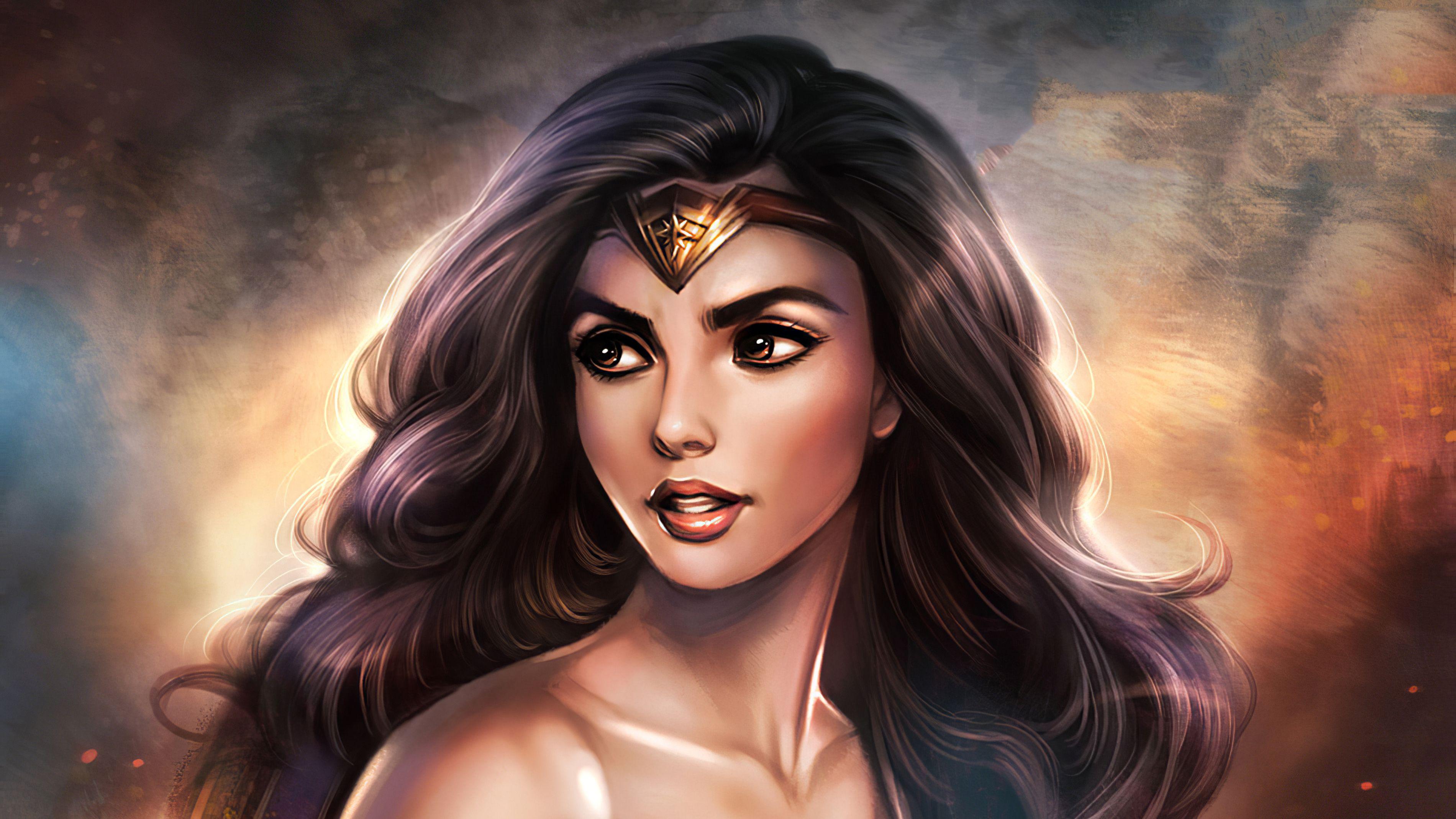 3800x2137 Wonder Woman Cute Artwork, HD Superheroes, 4k Wallpaper, Image, Background, Photo and Picture