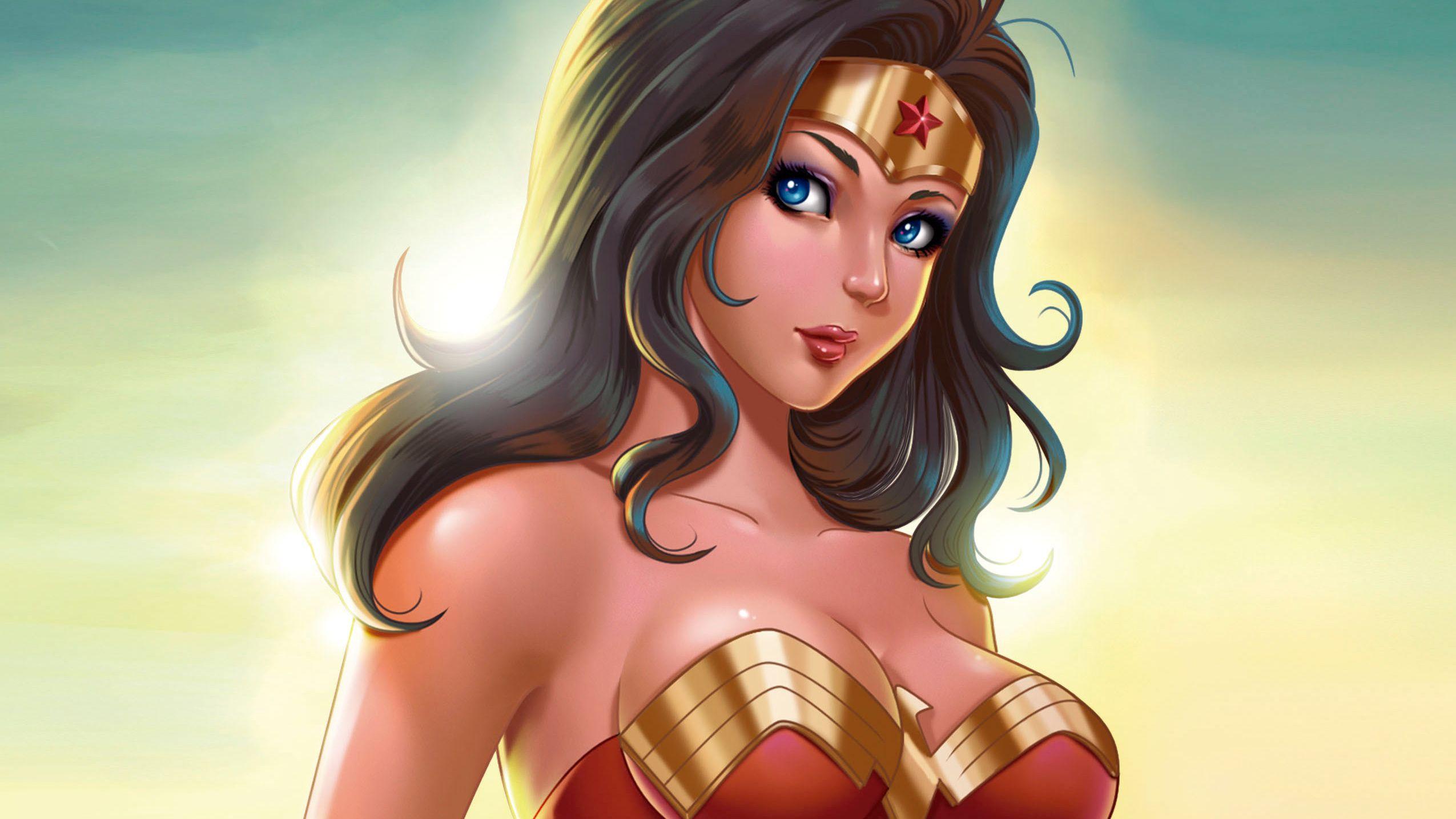 2550x1434 Cute Art Wonder Woman, HD Superheroes, 4k Wallpaper, Image, Background, Photo and Picture