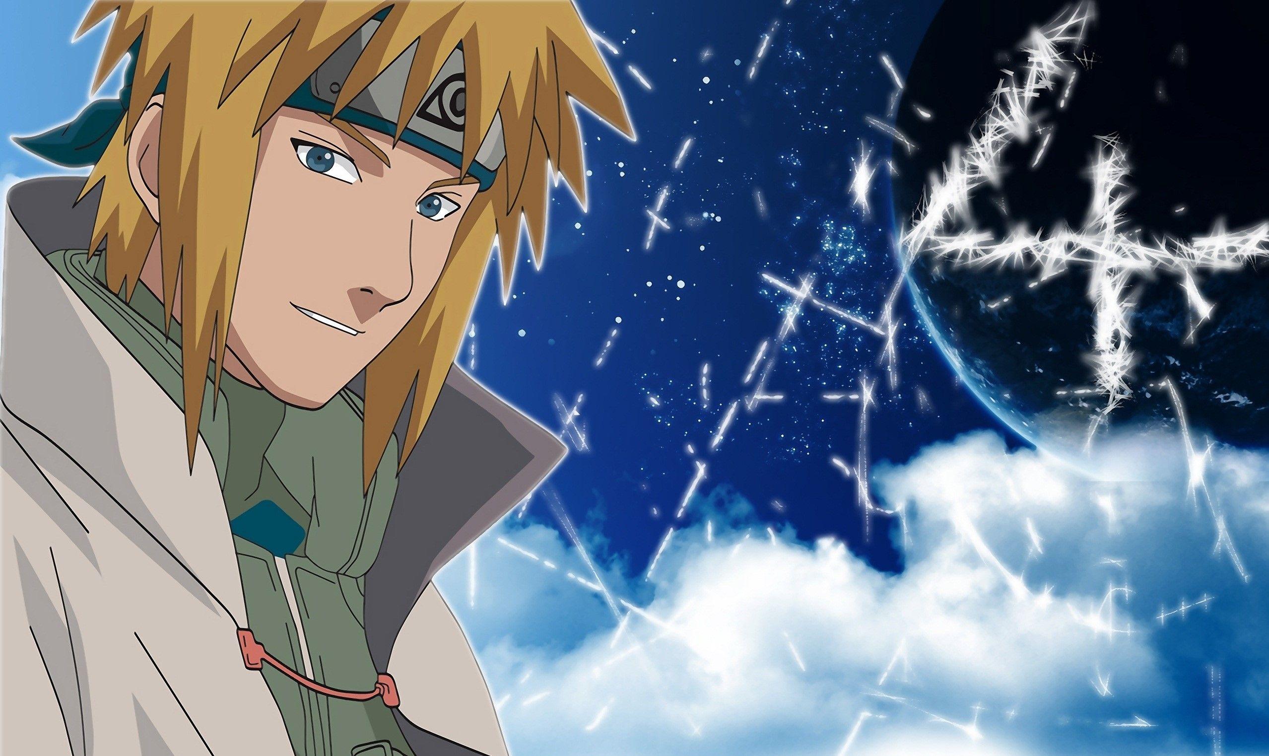 2557x1523 Naruto, Naruto shippuden, Yondaime, Minato namikaze, Sky, Face, Guy, Look, Anime wallpaper