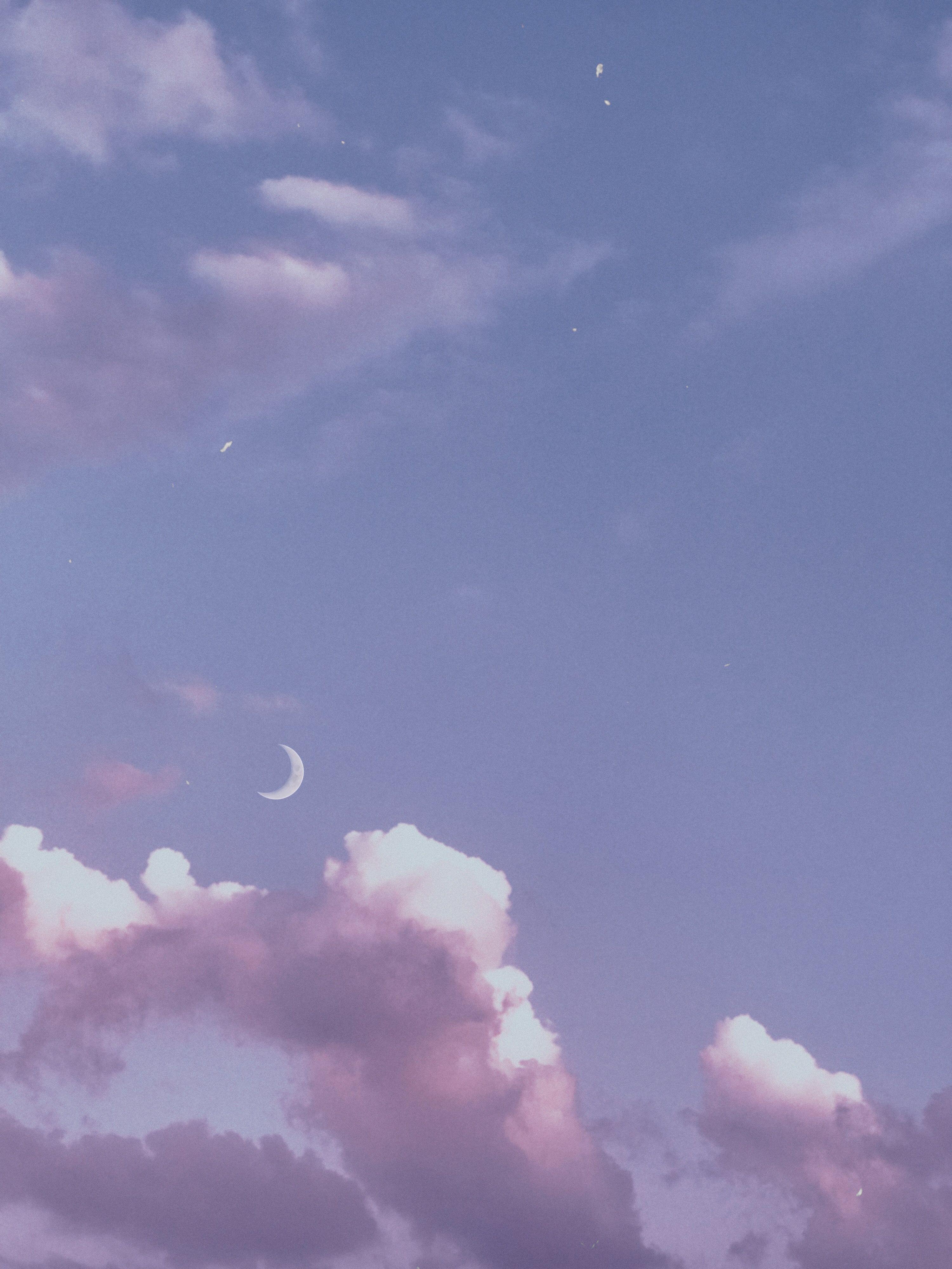 Hình nền đám mây và mặt trăng 3000x4000 Pastel (Trang 1)