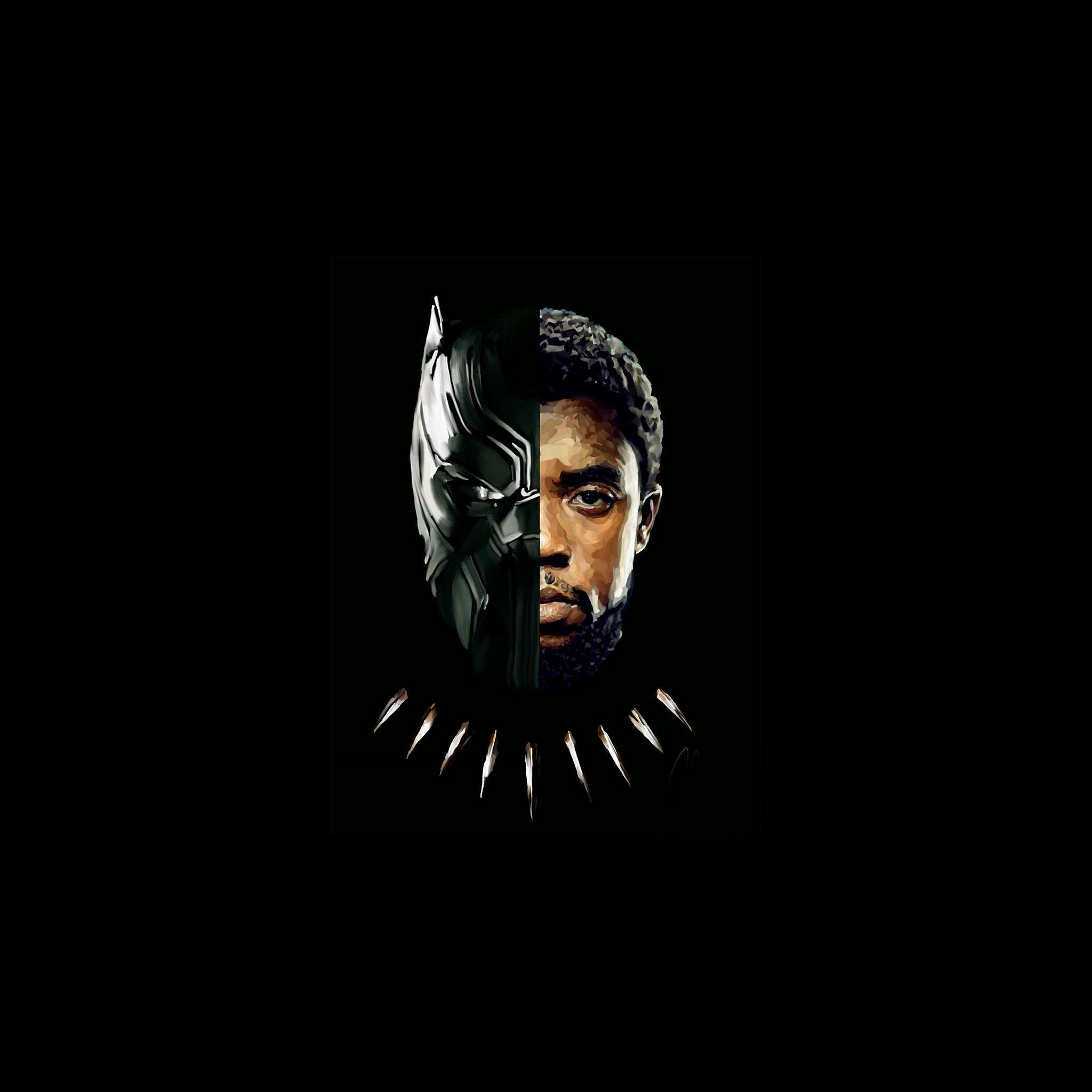 2048x2048 Android Black Panther Wallpaper Phone