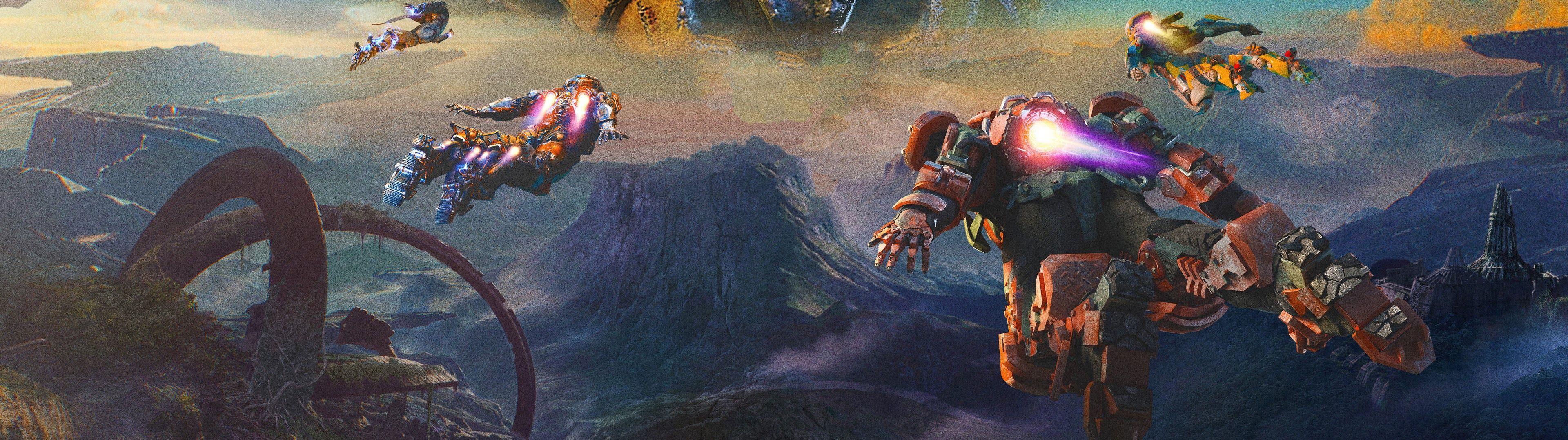3840x1080 Anthem Javelin 8K Wallpaper