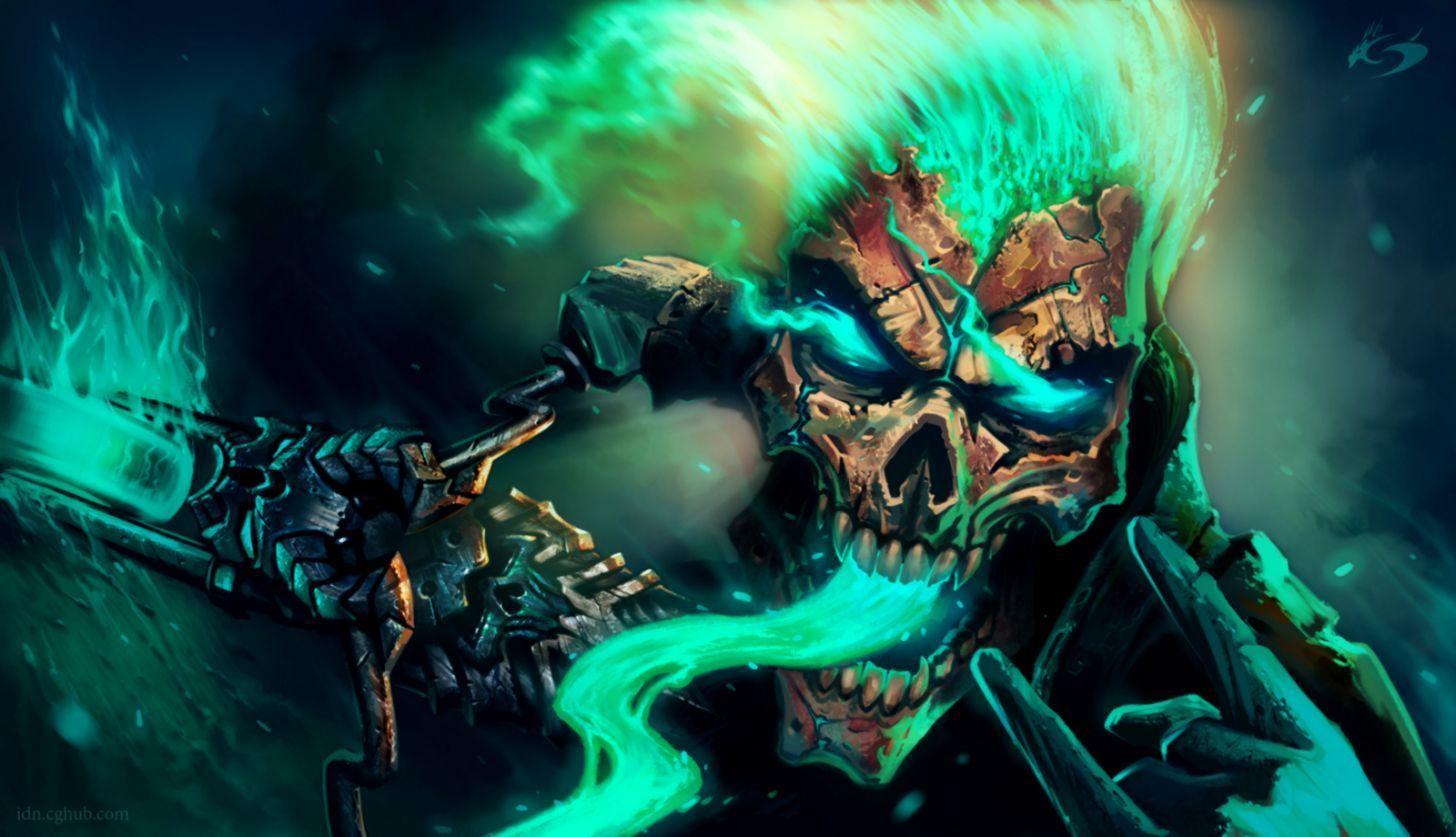 1456x837 Cool Skull Wallpaper