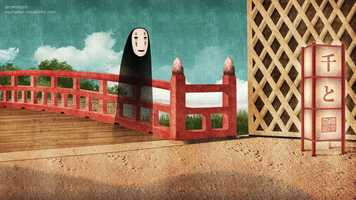1191x670 No Face Likes Chihiro. Aesthetic Desktop Wallpaper, Studio Ghibli Background, Spirited Away Wallpaper