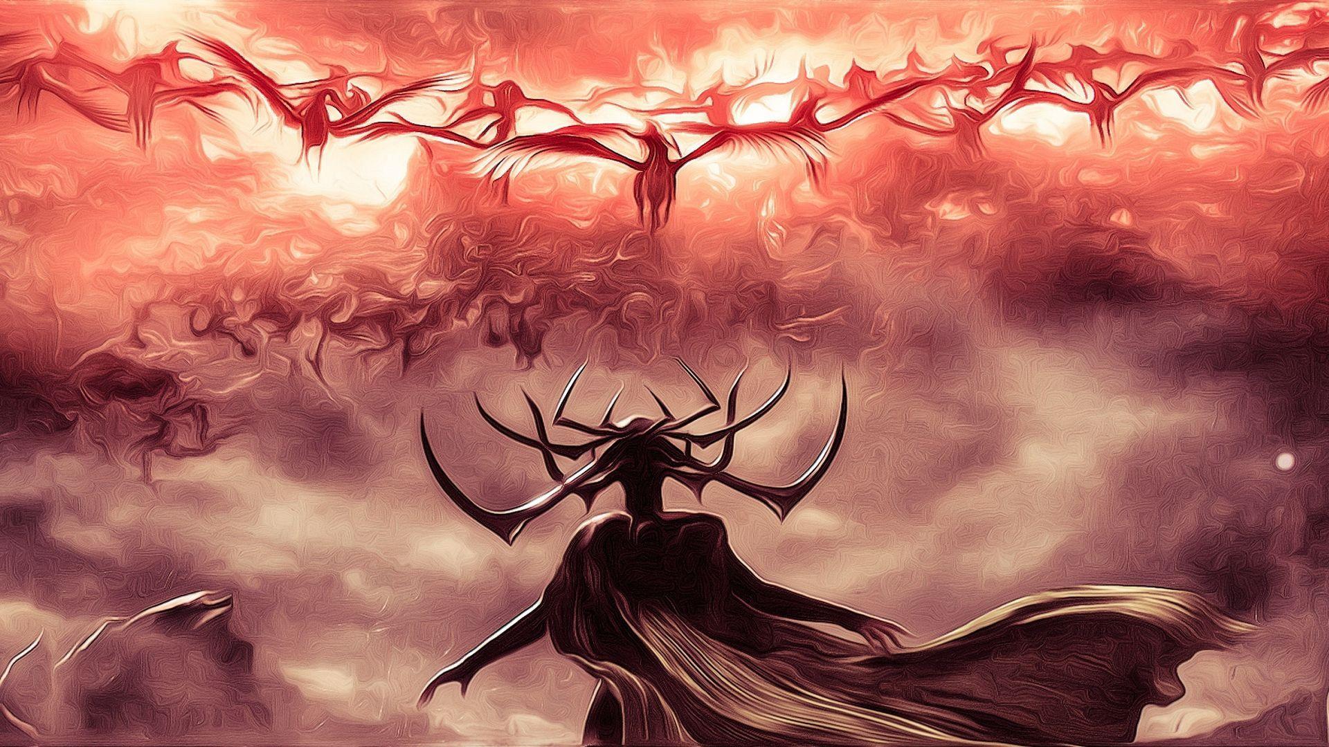 1920x1080 Desktop wallpaper hela, villain, thor: ragnarok, movie, art, HD image, picture, background, e958b7