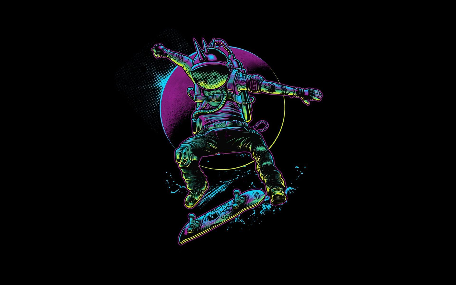1920x1200 Retro Astronaut Phone Wallpaper
