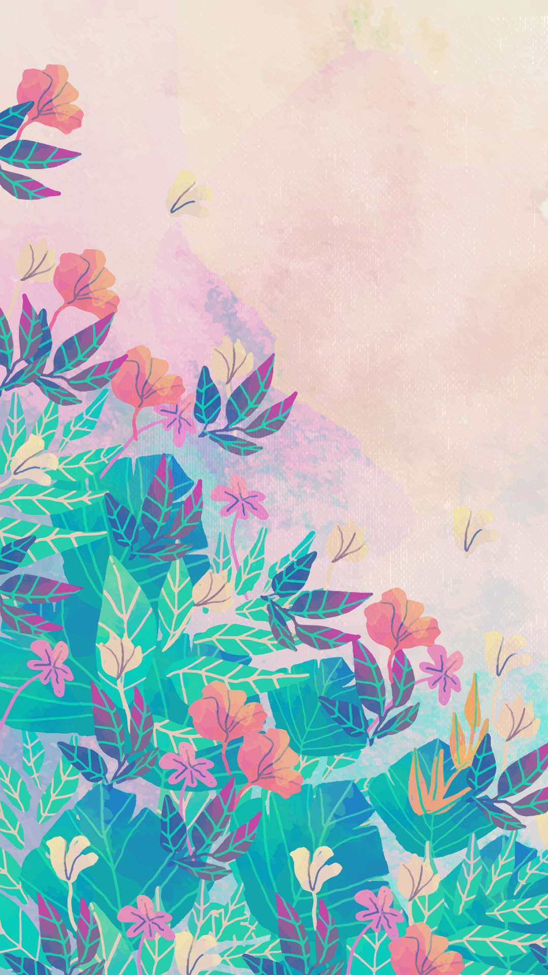 1080x1920 Home Screen Watercolor iPad Wallpaper