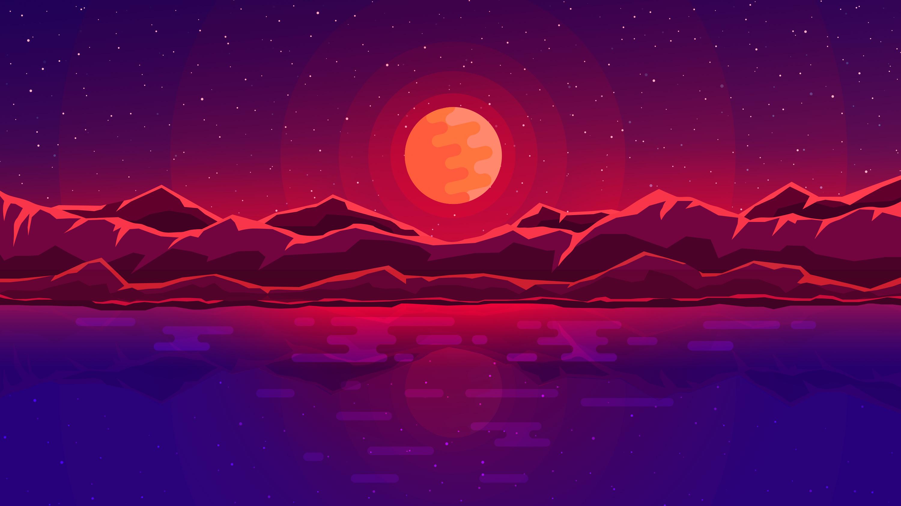 3000x1687 Abstract Mountains Wallpaper
