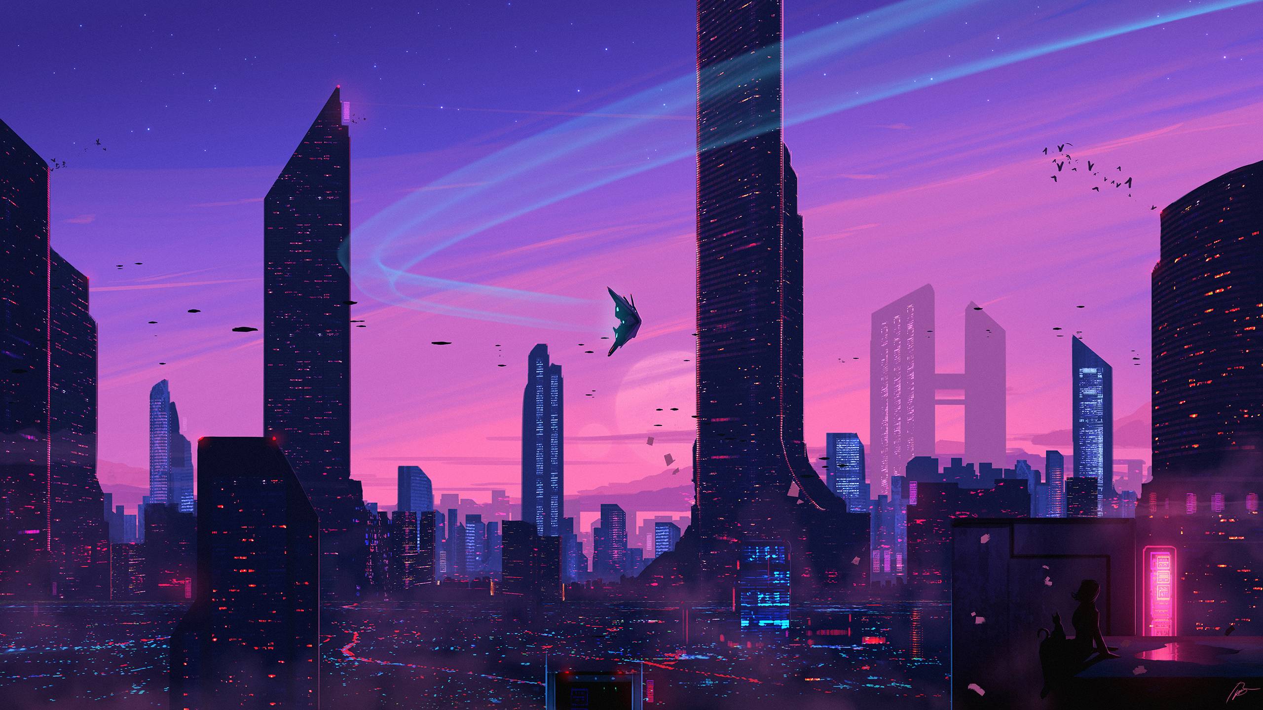 2560x1440 Cityscape Futuristic Skyscraper Wallpaper, HD Artist 4K Wallpaper, Image, Photo and Background