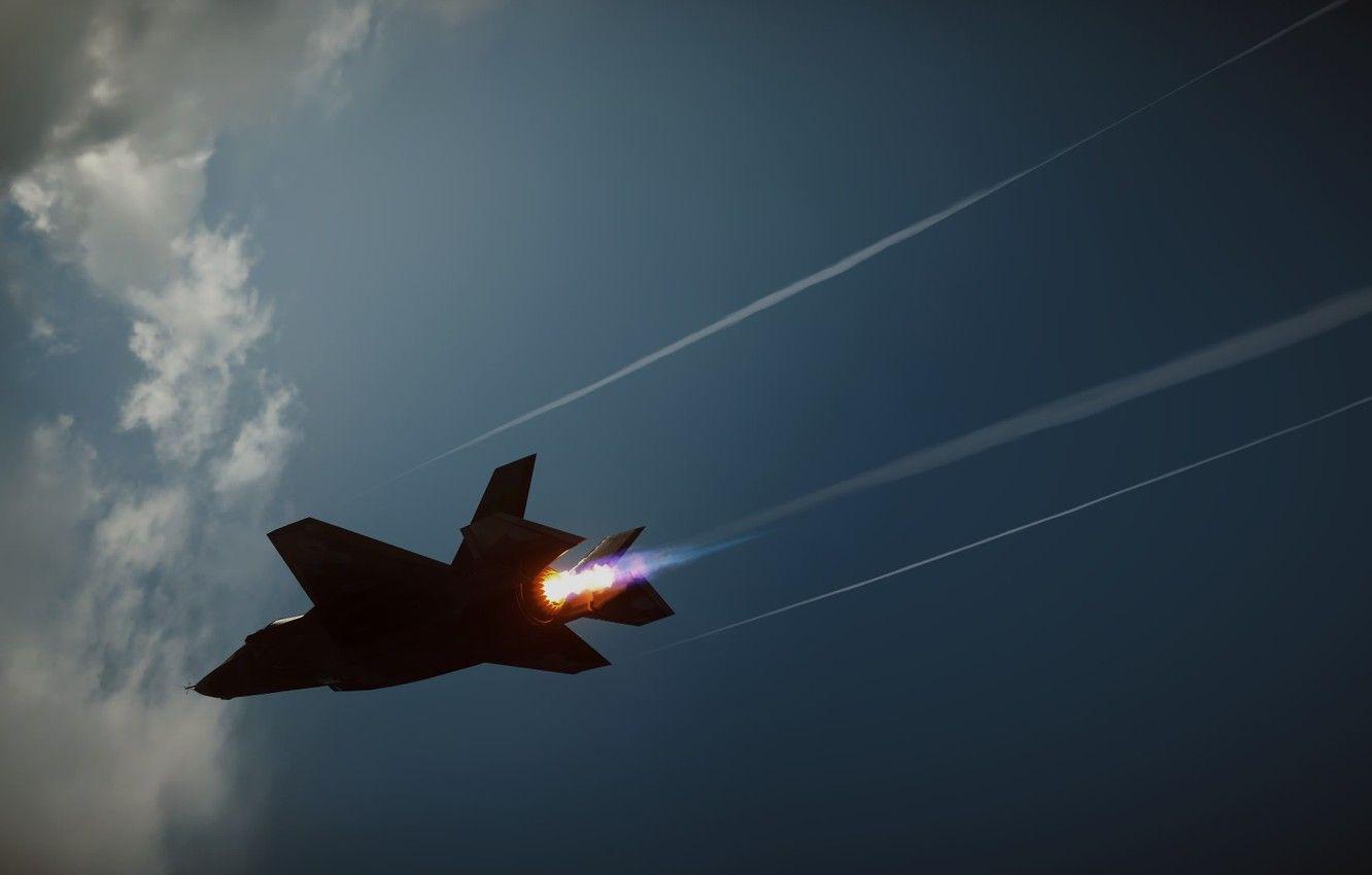 1332x850 Wallpaper the sky, clouds, fire, fighter, Jet, F- Battlefield BF4 image for desktop, section игры