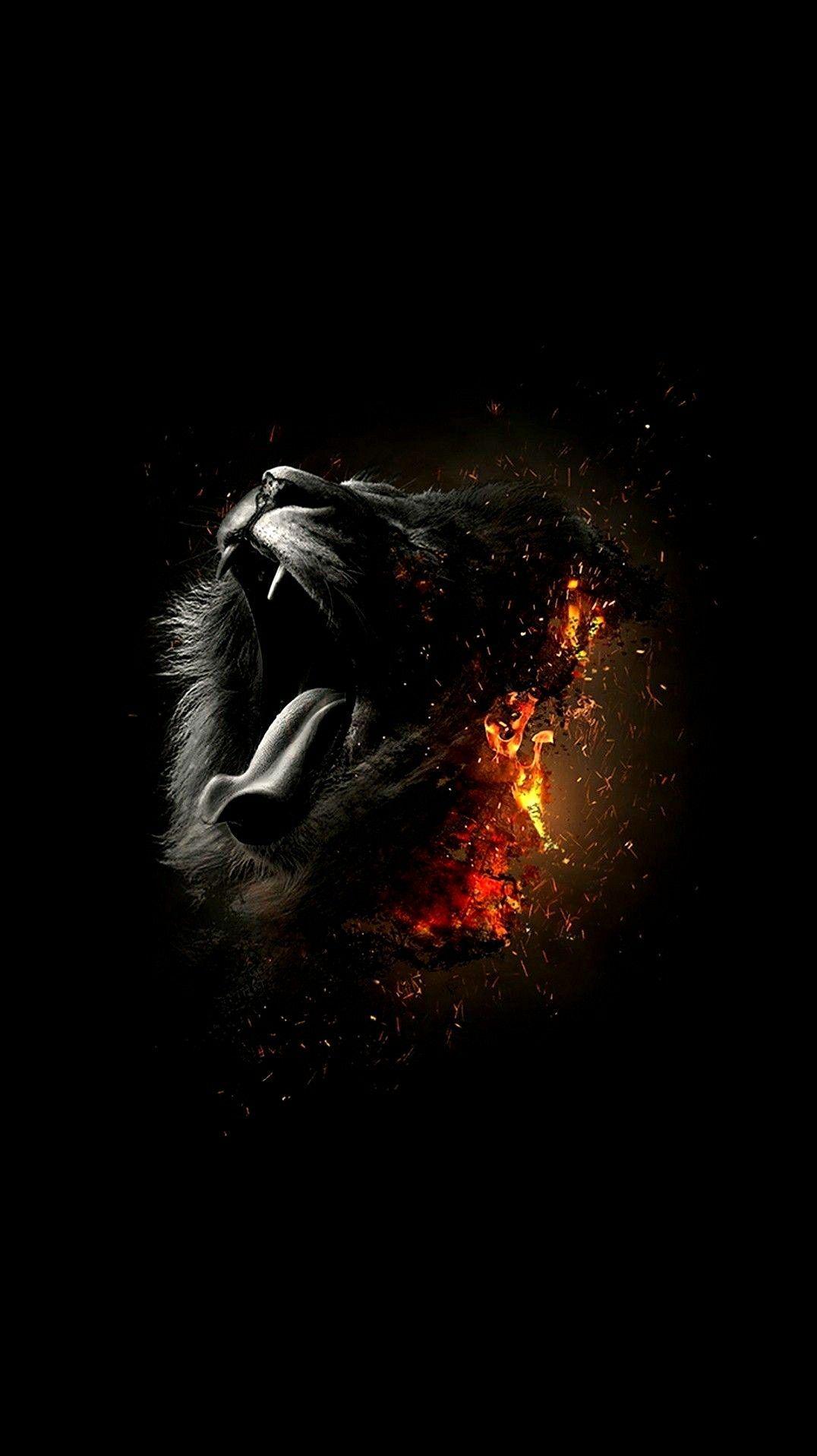 1076x1916 Aesthetic Lion Tumblr Wallpaper