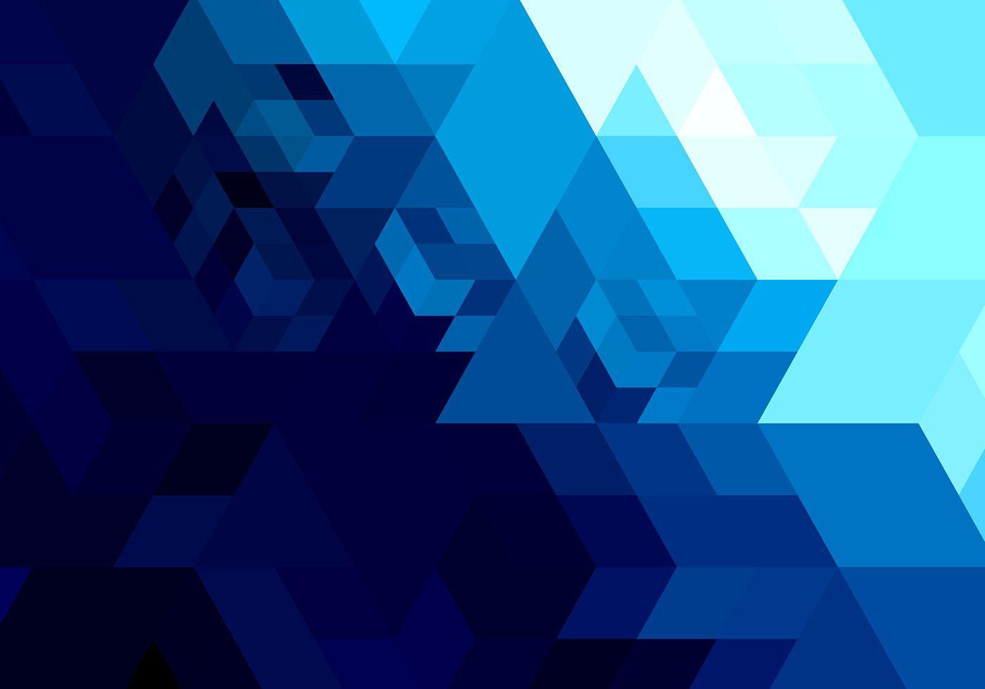 1400x980 Dark Blue Geometric Wallpaper