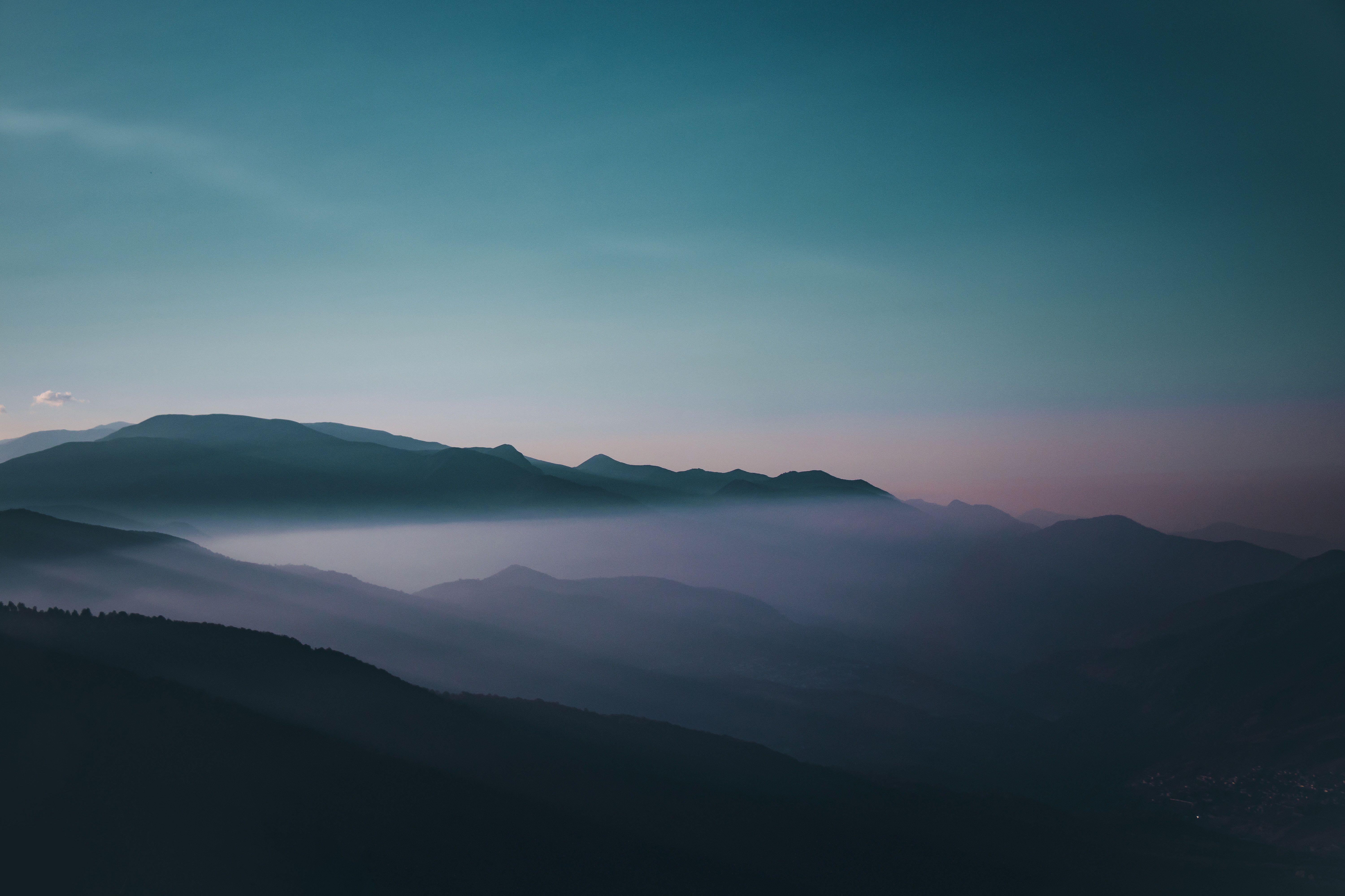 6000x4000 Early Morning Fog Sky Mountains, HD Nature, 4k Wallpaper, Image, Background, Photo and Picture