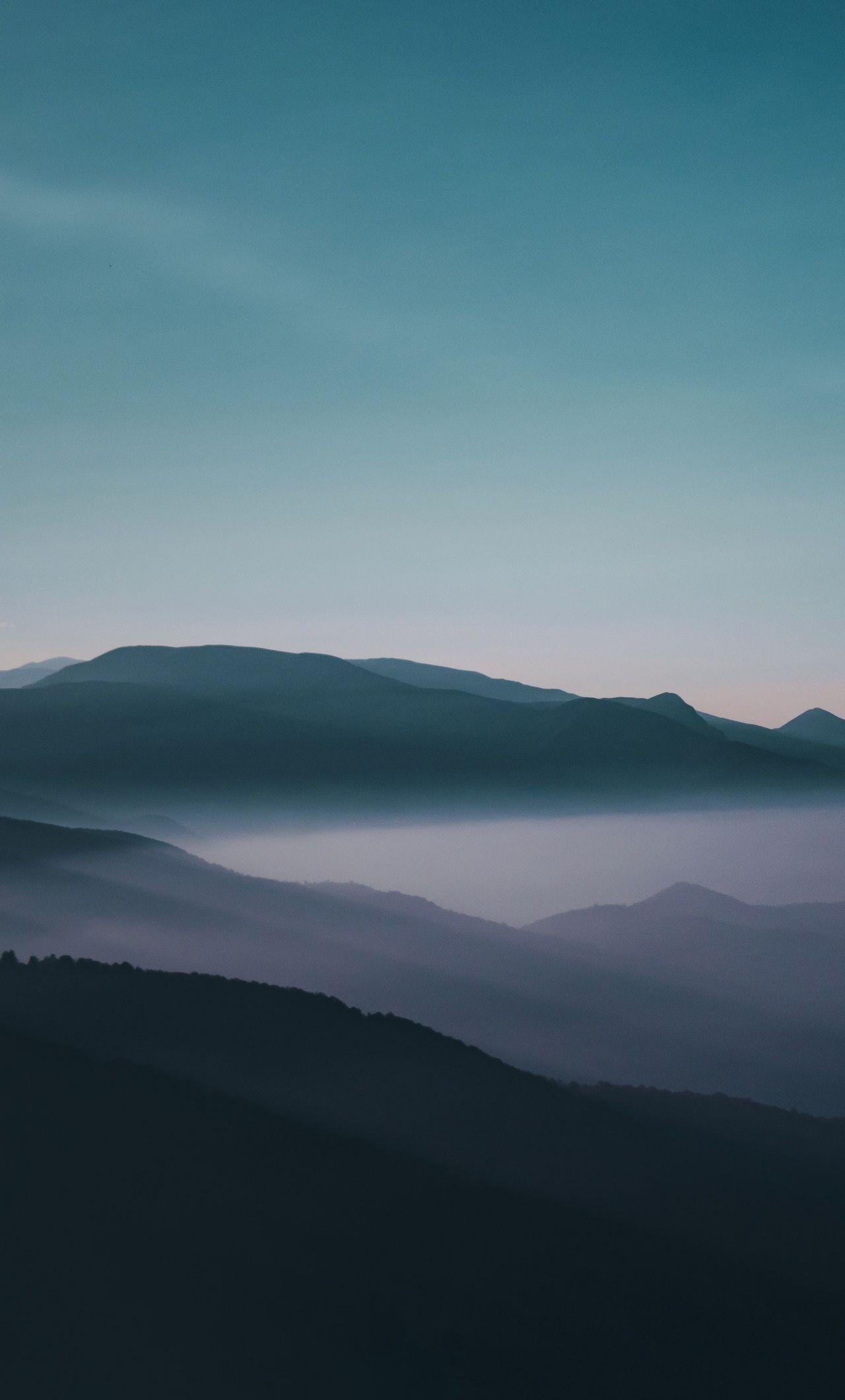 1280x2120 Early Morning Fog Sky Mountains iPhone HD 4k Wallpaper, Image, Background, Photo and Picture