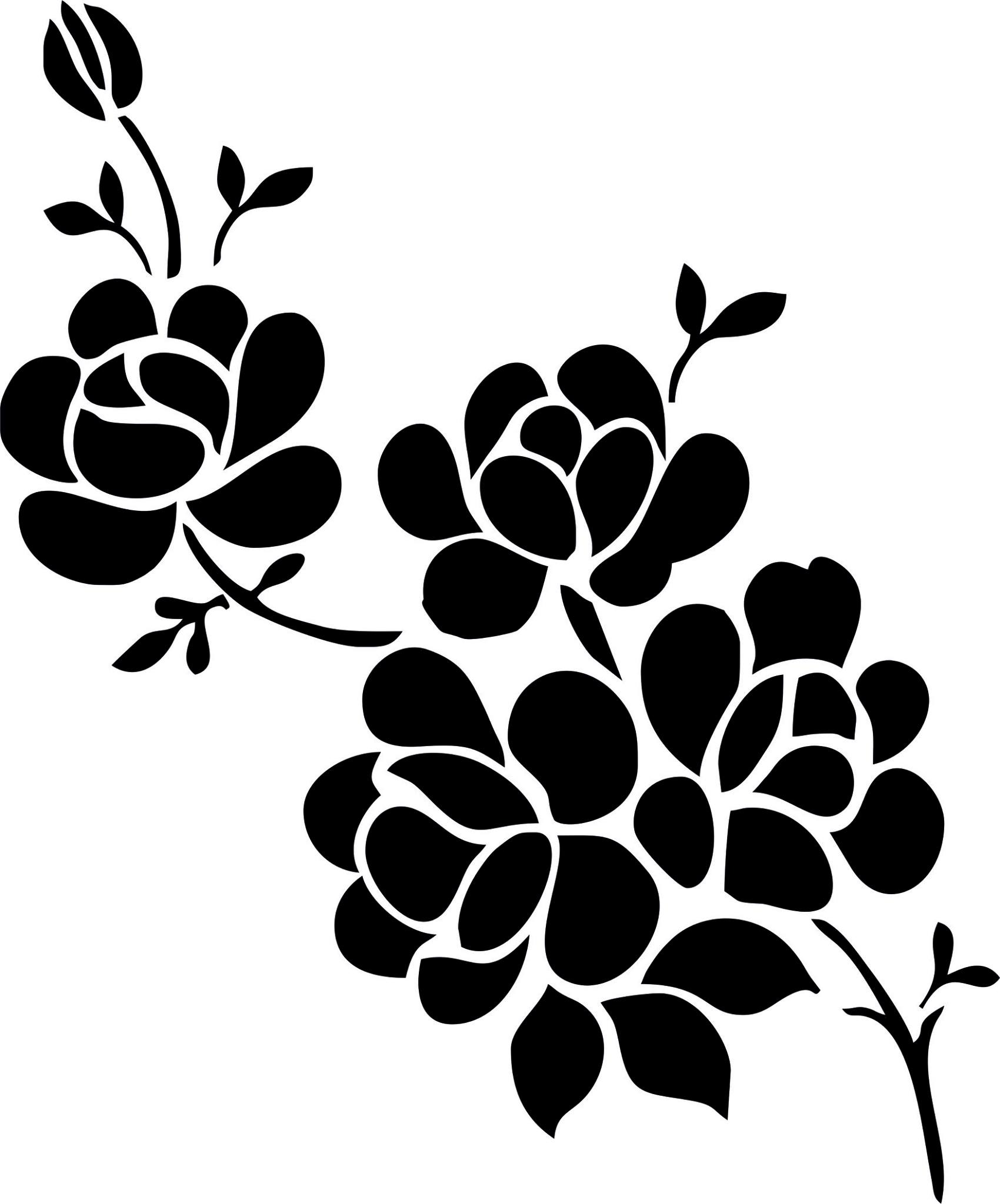 1700x2048 Elegant Black And White Flower Vector Art jpg Image Free Download