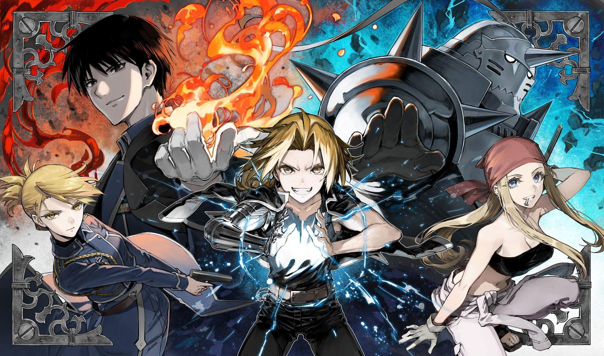 1920x1132 Fullmetal Alchemist FullMetal Alchemist Edward Elric Riza Hawkeye Roy Mustang Winry Rockbell P #. Fullmetal alchemist, Fullmetal alchemist brotherhood, Anime