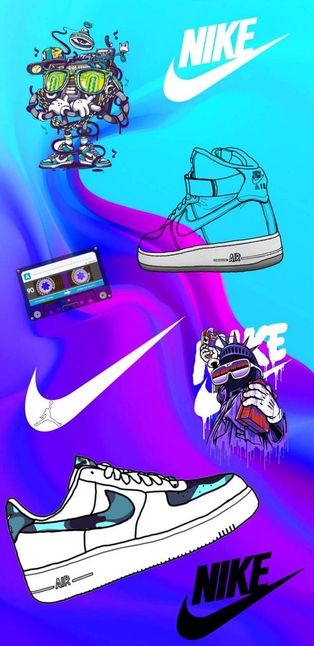 623x1280 Nike Cartoon Wallpaper