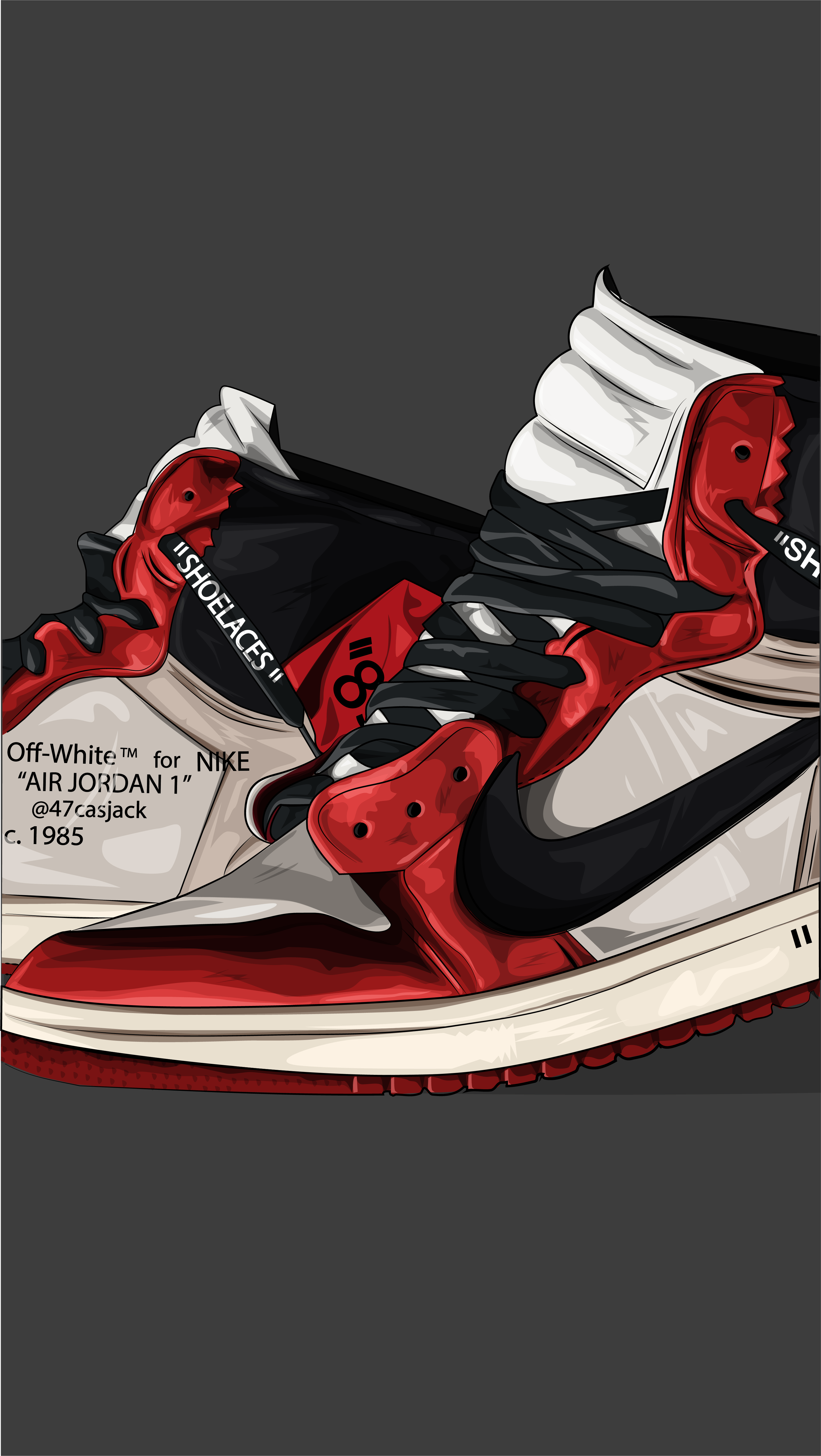 3134x5558 Off White Cartoon Wallpaper .