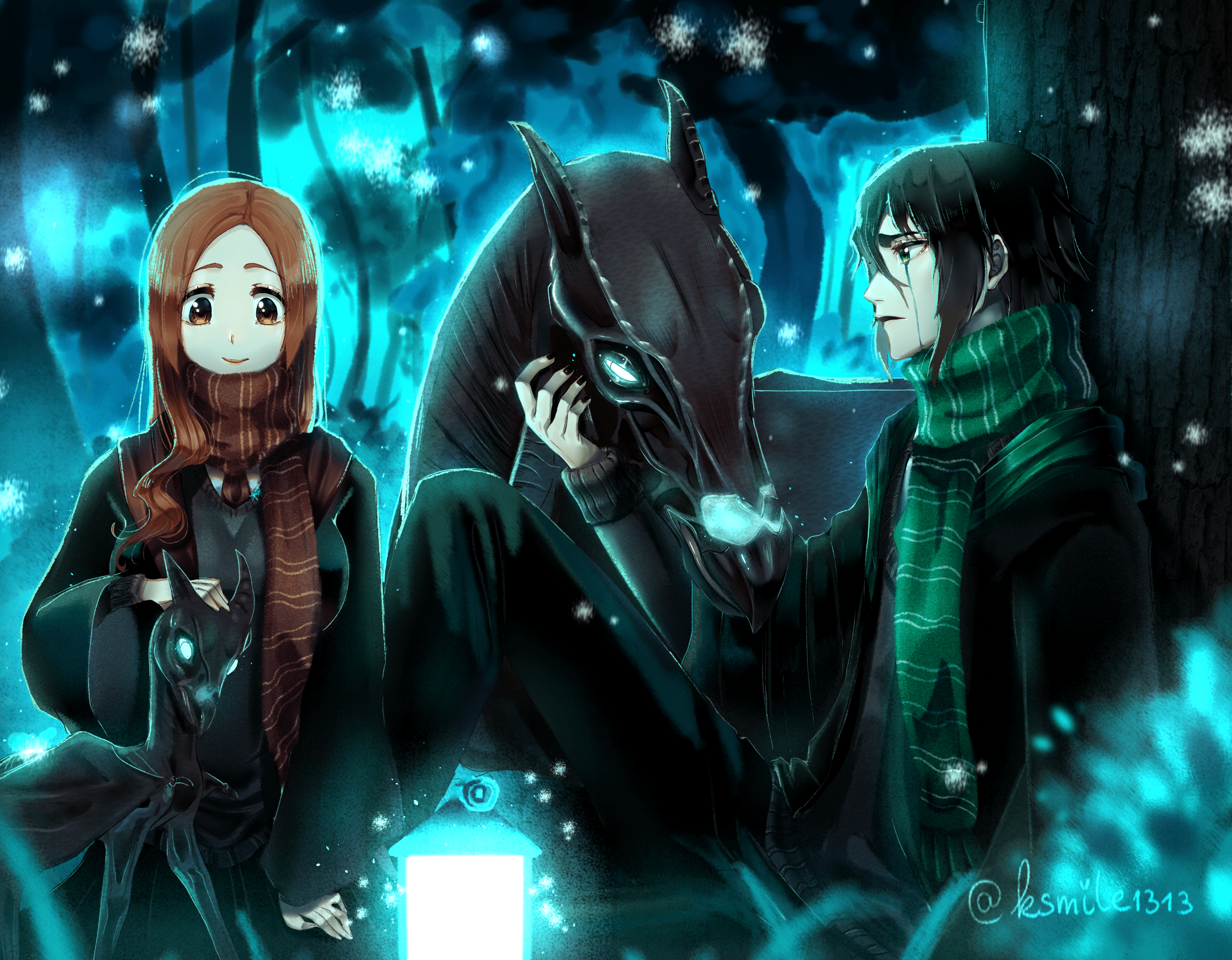3367x2625 Orihime Inoue, Ulquiorra Cifer wallpaper