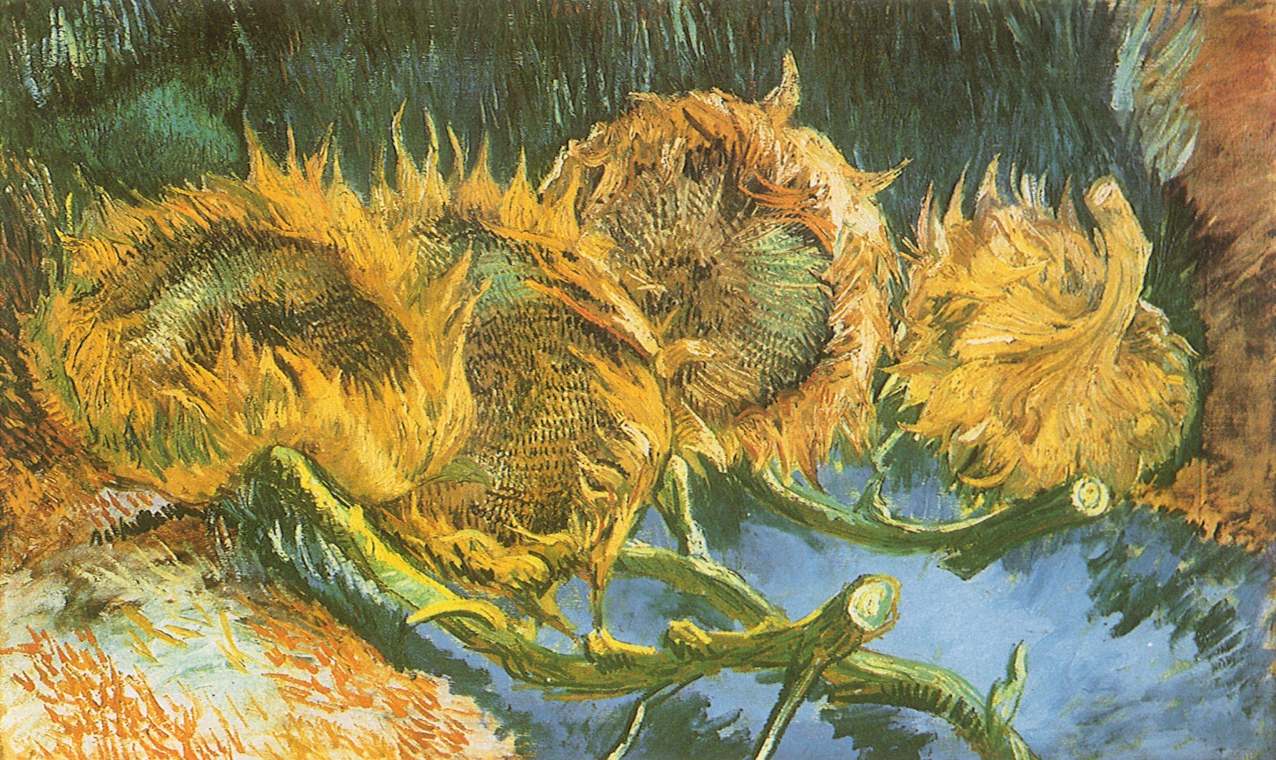 2560x1525 Green and yellow flower painting wallpaper, artwork, Vincent van Gogh, sunflowers • Wallpaper For You HD Wallpaper For Desktop & Mobile